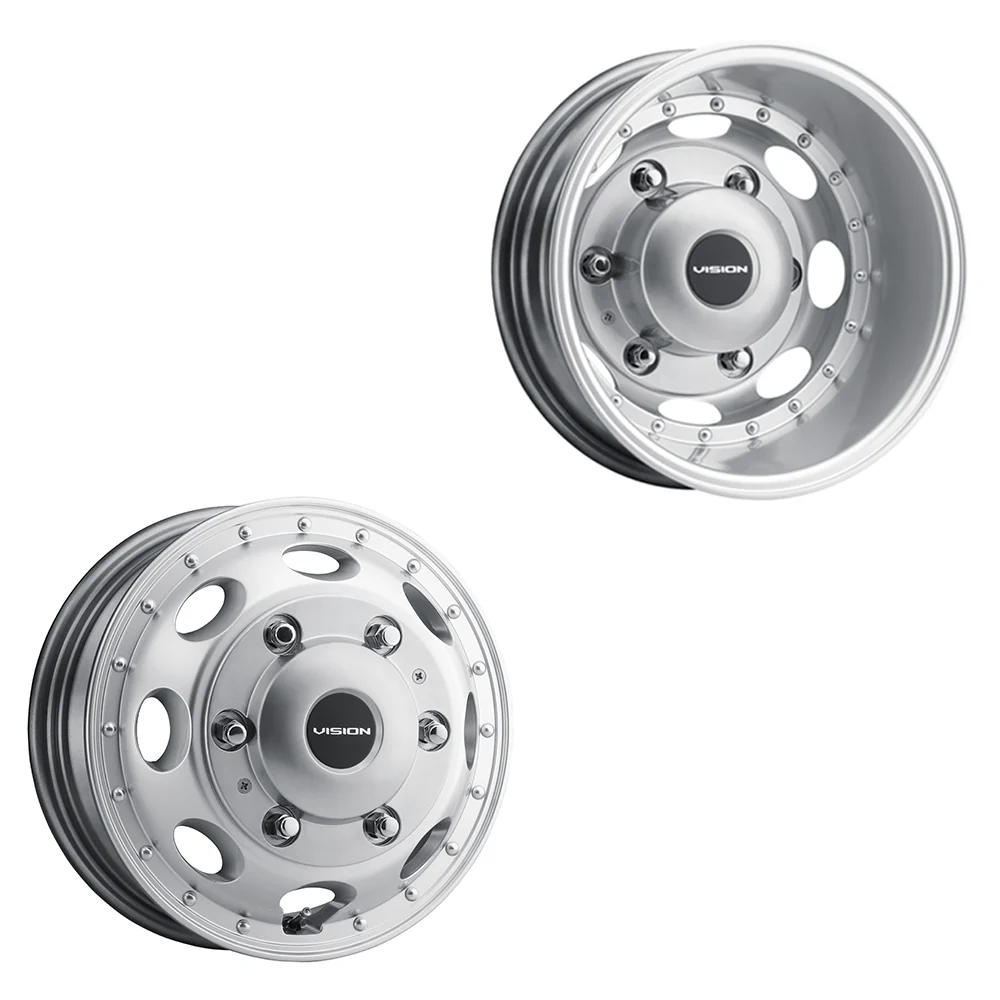 16x5.5 Vision 181Z Van Dually Hyper Silver SPRINTER DUALLY Wheels 6x205 Set of 4 (Fits Stock Tire Sizing)