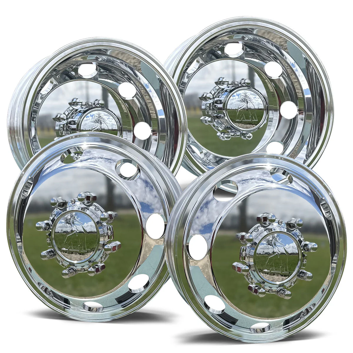 16x6.00 Northstar 8x170mm Bolt Circle Ford (F350 1998-2004) Mirror Finish Both Sides 4 Wheel Kit