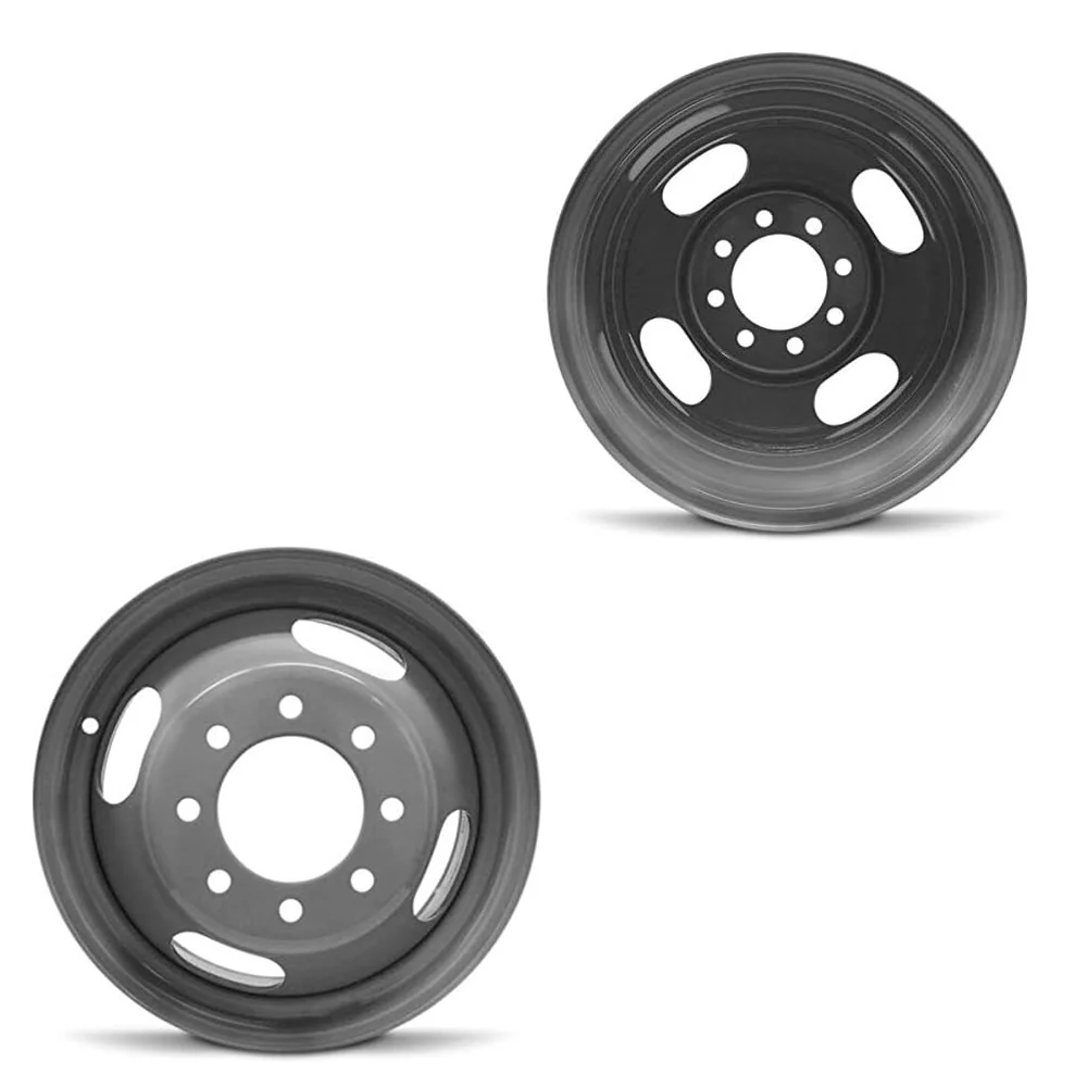 16x6.5 Road Ready RRW-05125 Grey 01-07 GM DUALLY Wheels 8x6.5 Pair (Fits Stock Tire Sizing)