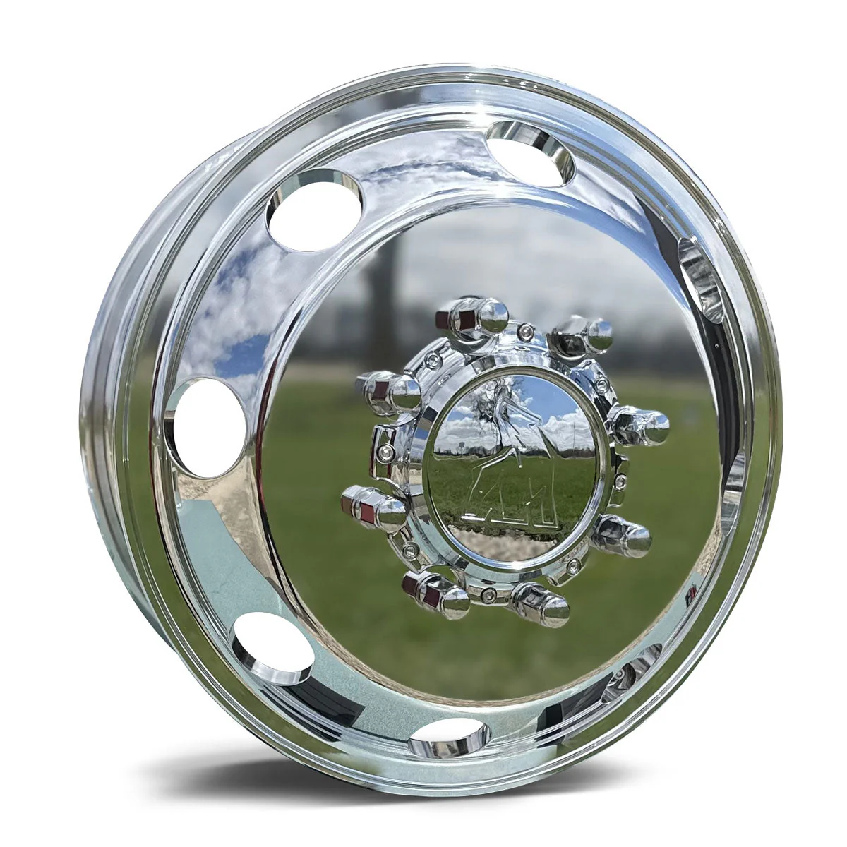 16x6 Northstar Mirror Polished 4 Wheel Kit w/ Chrome Caps and Lugs (1992-Present Ford E350/E450 DRW) - Image 3