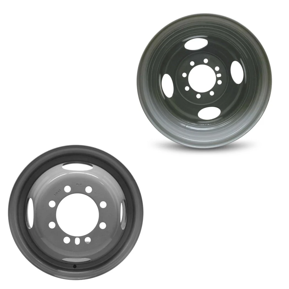 16x6 Road Ready RRW-3036 Grey PRE-99 FORD DUALLY Steel Wheels 8x6.5 Pair (Fits Stock Tire Sizing)