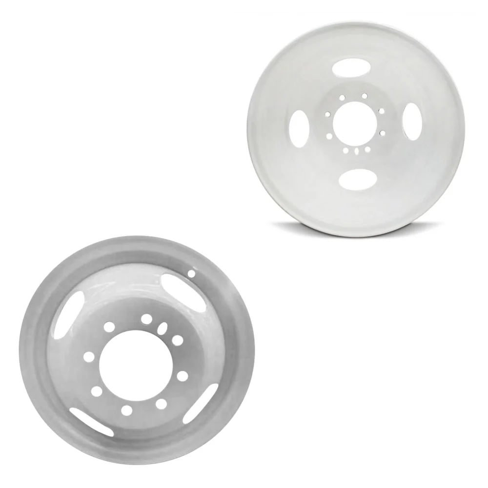 16x6 Road Ready RRW-3037B White PRE-99 FORD DUALLY Wheels 8x6.5 Set of 4 (Fits Stock Tire Sizing)