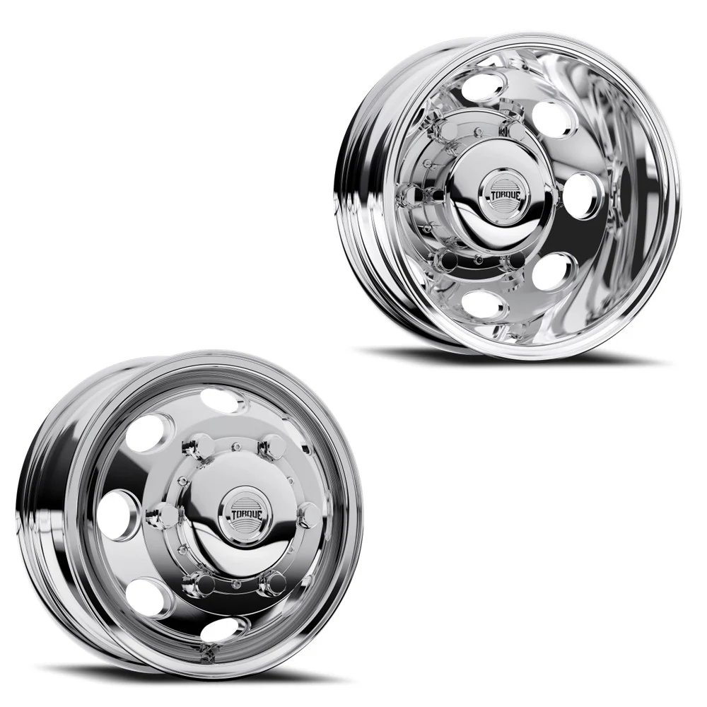 16x6 Torque TW512C Revolver Polished SPRINTER DUALLY Wheels 6x205 Set of 4 (Fits Stock Tire Sizing)