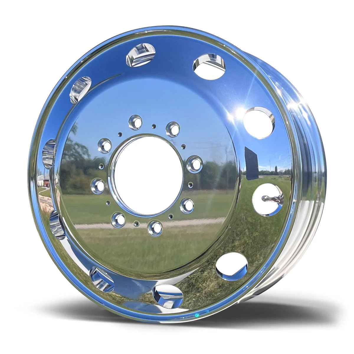 17.0"x6.00" Northstar Mirror Polished Both Sides 1994-2011 Dodge Ram 3500 DRW 8X6.5" 4 Wheel Kit - Image 3