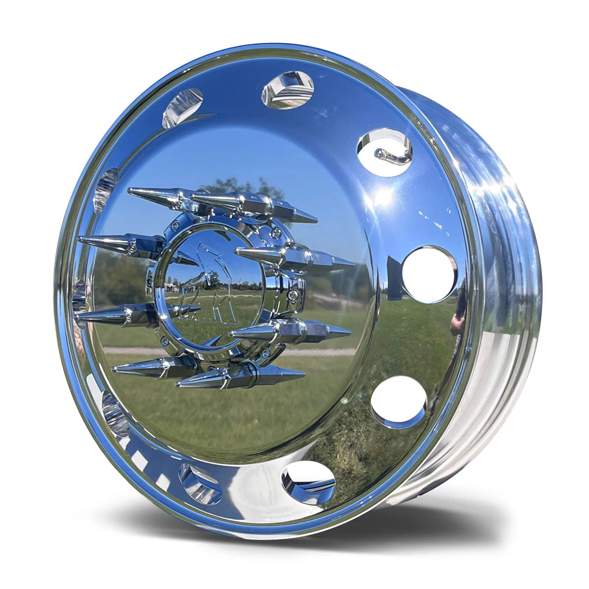 17.0"x6.00" Northstar Mirror Polished Both Sides 1994-2011 Dodge Ram 3500 DRW 8X6.5" 4 Wheel Kit - Image 6
