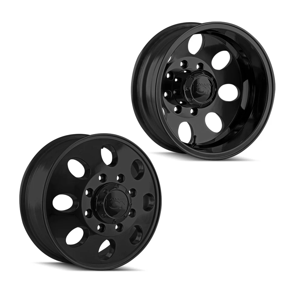 17x6.5 Ion 167 Matte Black PRE-11 GM PRE-19 DODGE PRE-99 FORD DUALLY Wheels 8x6.5 Set of 4 (Fits Stock Tire Sizing)