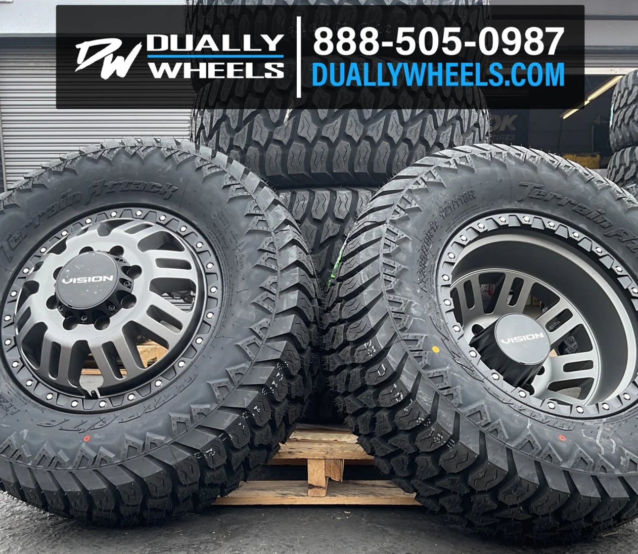 17x6.5 Vision 408 Manx 2 Dually Satin Grey 11-UP GM Wheels 8x210 Set of 4 (Fits Stock Tire Sizing) - Image 2