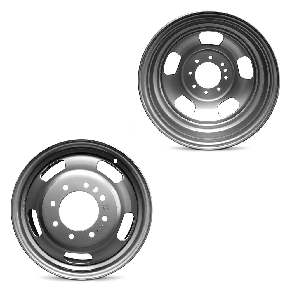 17x6 Road Ready RRW-2191S Silver PRE-19 DODGE DUALLY Wheels 8x6.5 Set of 4 (Fits Stock Tire Sizing)