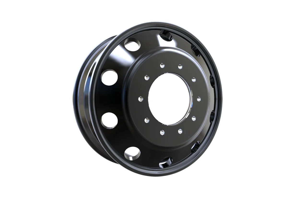 19.5X6.00 Northstar 10x225mm Black 4 Wheel Set for Ford & Dodge Ram - Image 4
