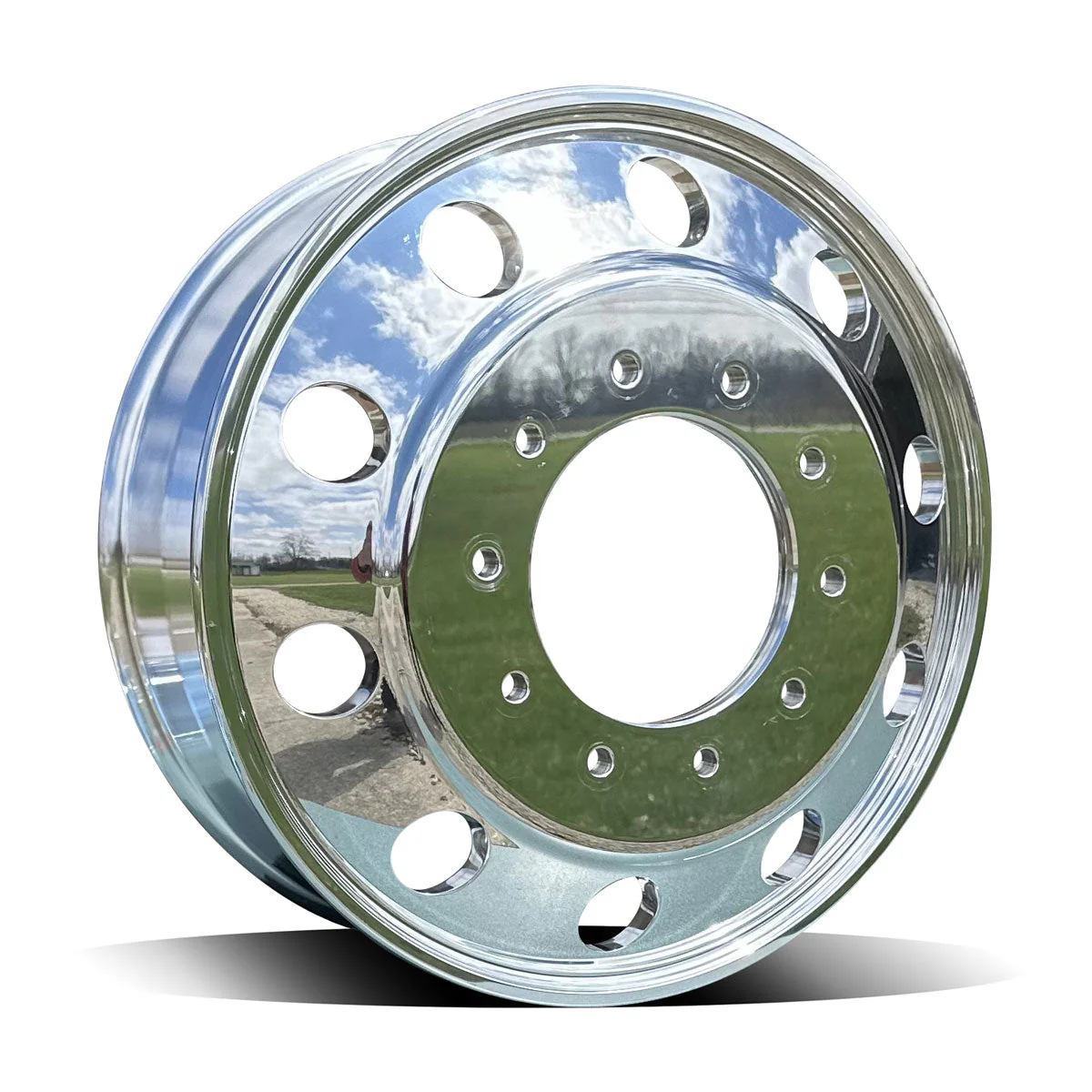 19.5x6.00 Northstar Mirror Polished Both Sides 10 Vent Hole Ram 4500/5500 (2012-Present) 4 Wheel Kit - Image 2