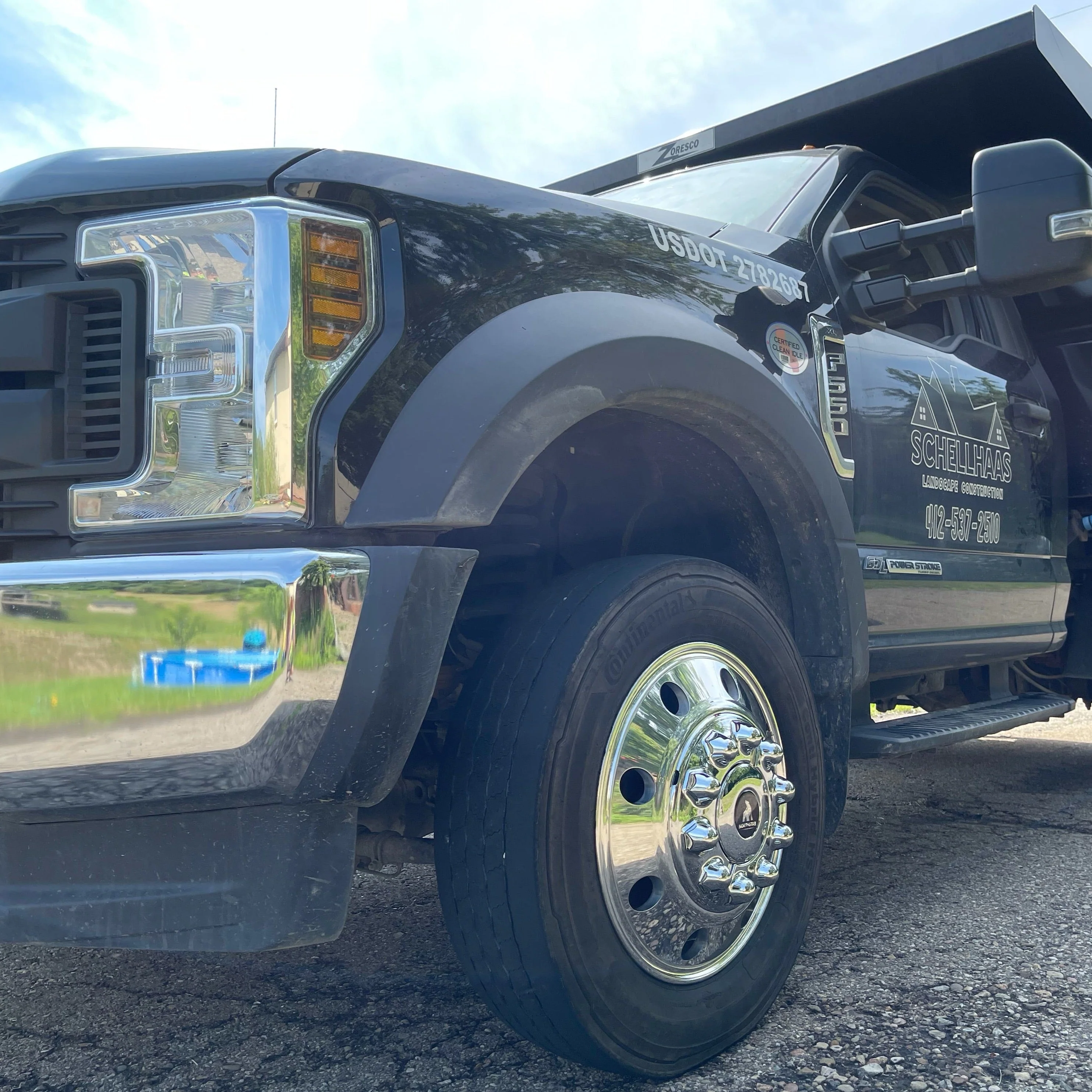 19.5x6.00 Northstar Mirror Polished Both Sides 8 Vent Hole Ford F450/F550 DRW 4 Wheel Kit - Image 9