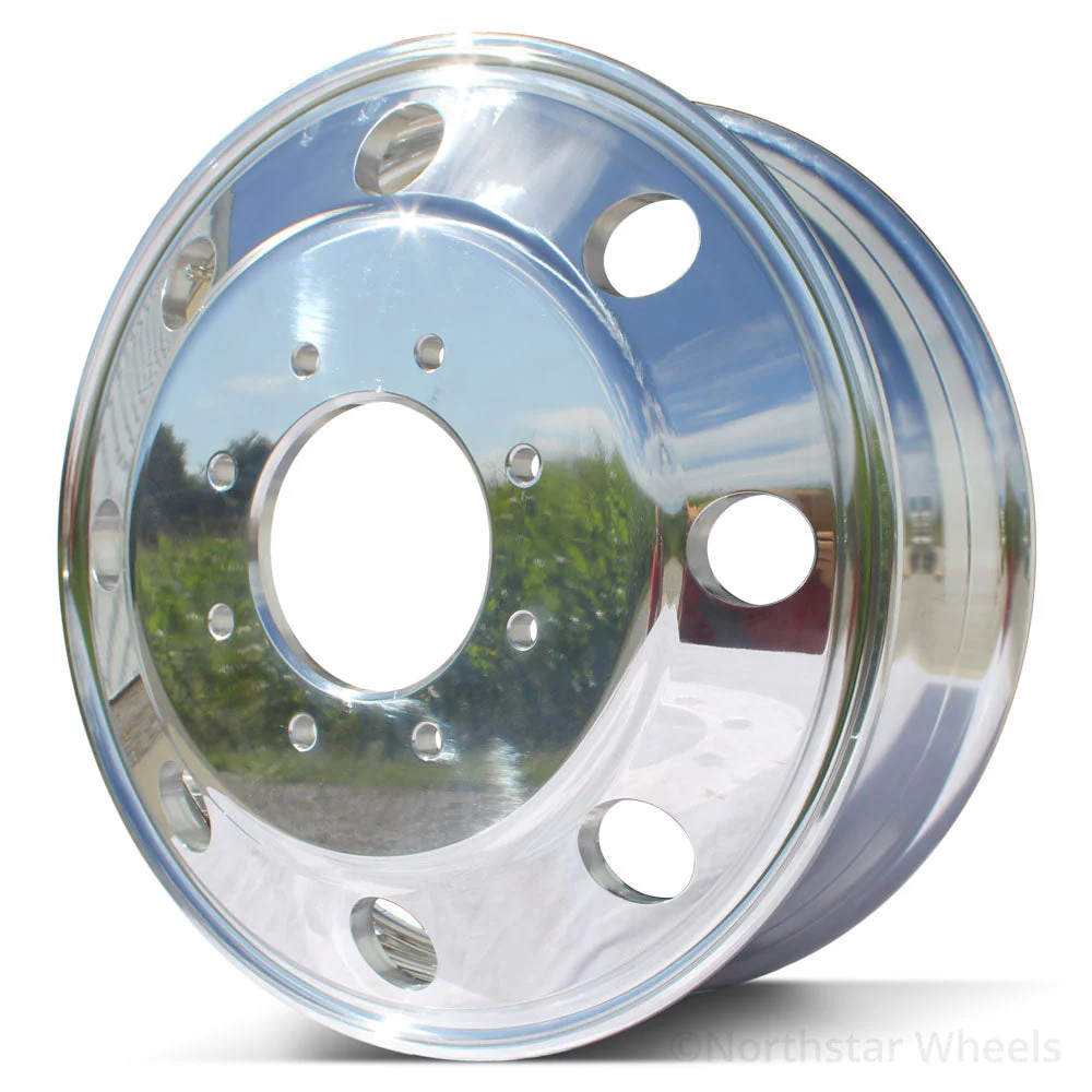 19.5x6.75 Northstar Mirror Polished Both Sides 1994-2011 Dodge Ram 3500 DRW 8x6.5" 6 Wheel Direct Bolt Kit - Image 5