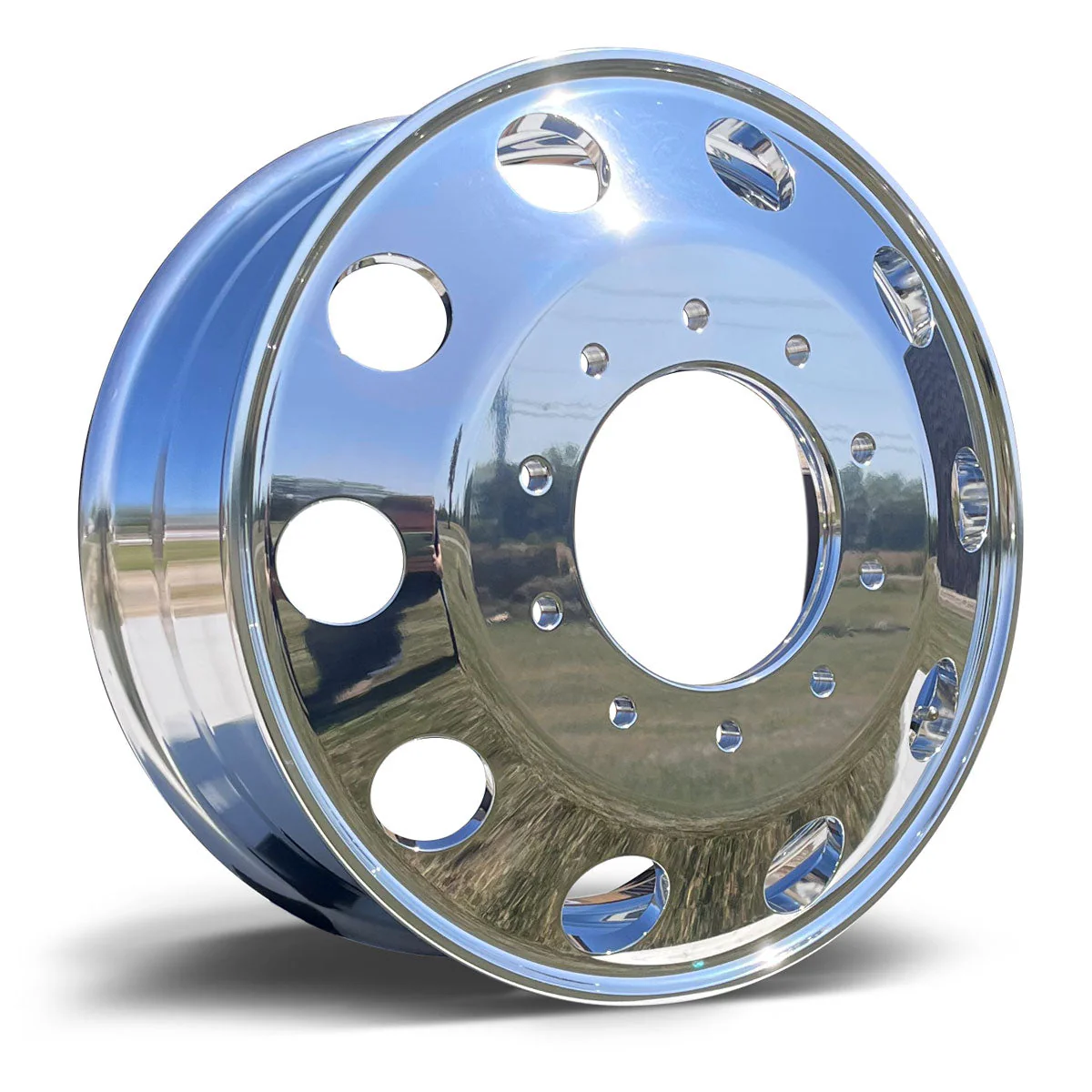 19.5x6.75 Northstar Mirror Polished Wheel Kit – Fits 2005+ Ford F53 & F600 Chassis (10x225mm, 4 Wheels) - Image 3