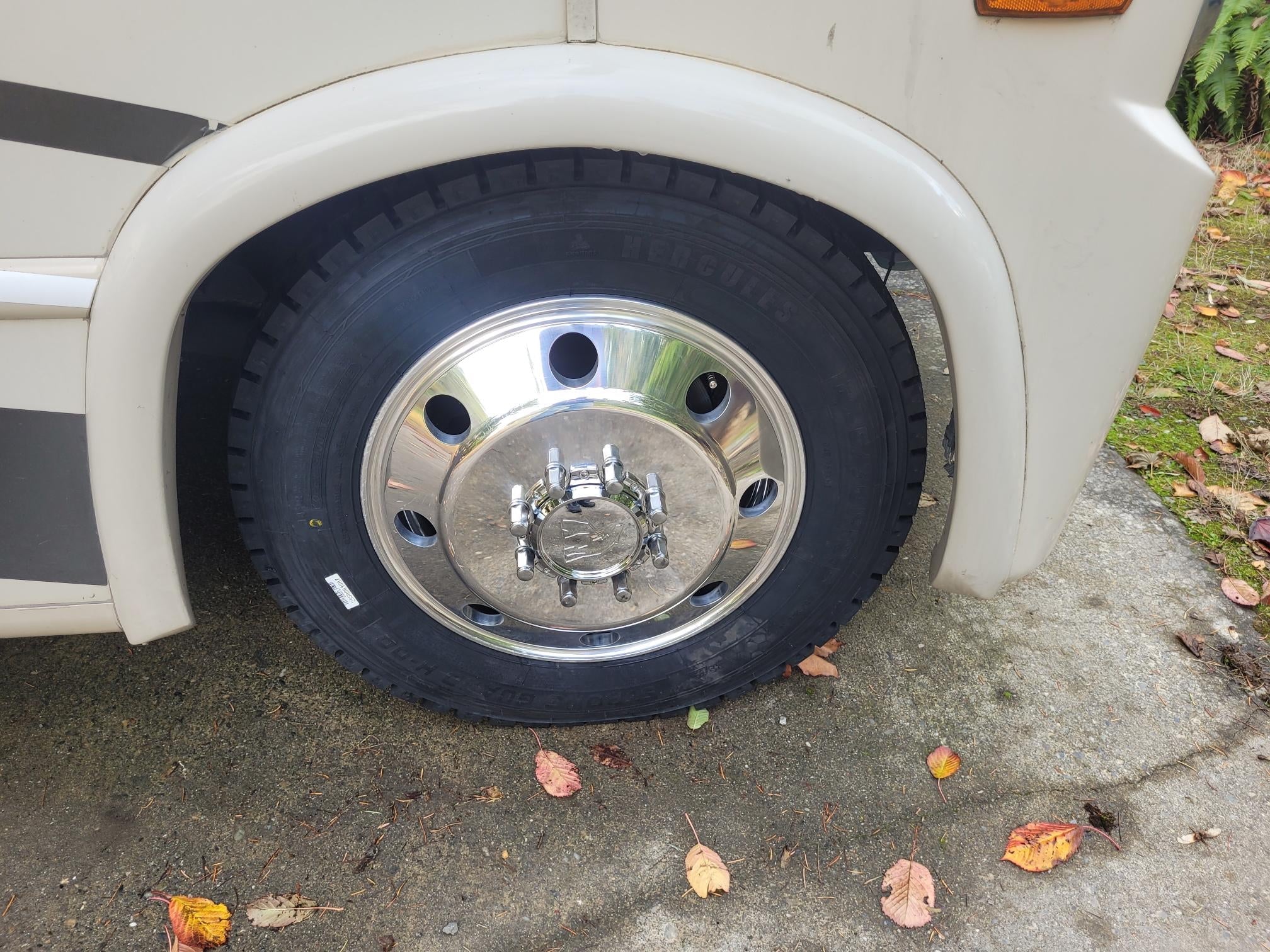 19.5x6 Northstar Mirror Polished Both Sides 1984-1997 Ford F350 DRW 8x6.5" 6 Wheel Direct Bolt Kit - Image 4