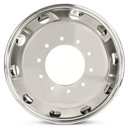 19.5x6 Road Roady RRW-F550B FORD F-450/F-550 DODGE 4500/5500 DUALLY Aluminum Wheels 10x225 Set of 4 (Fits Stock Tire Sizing)