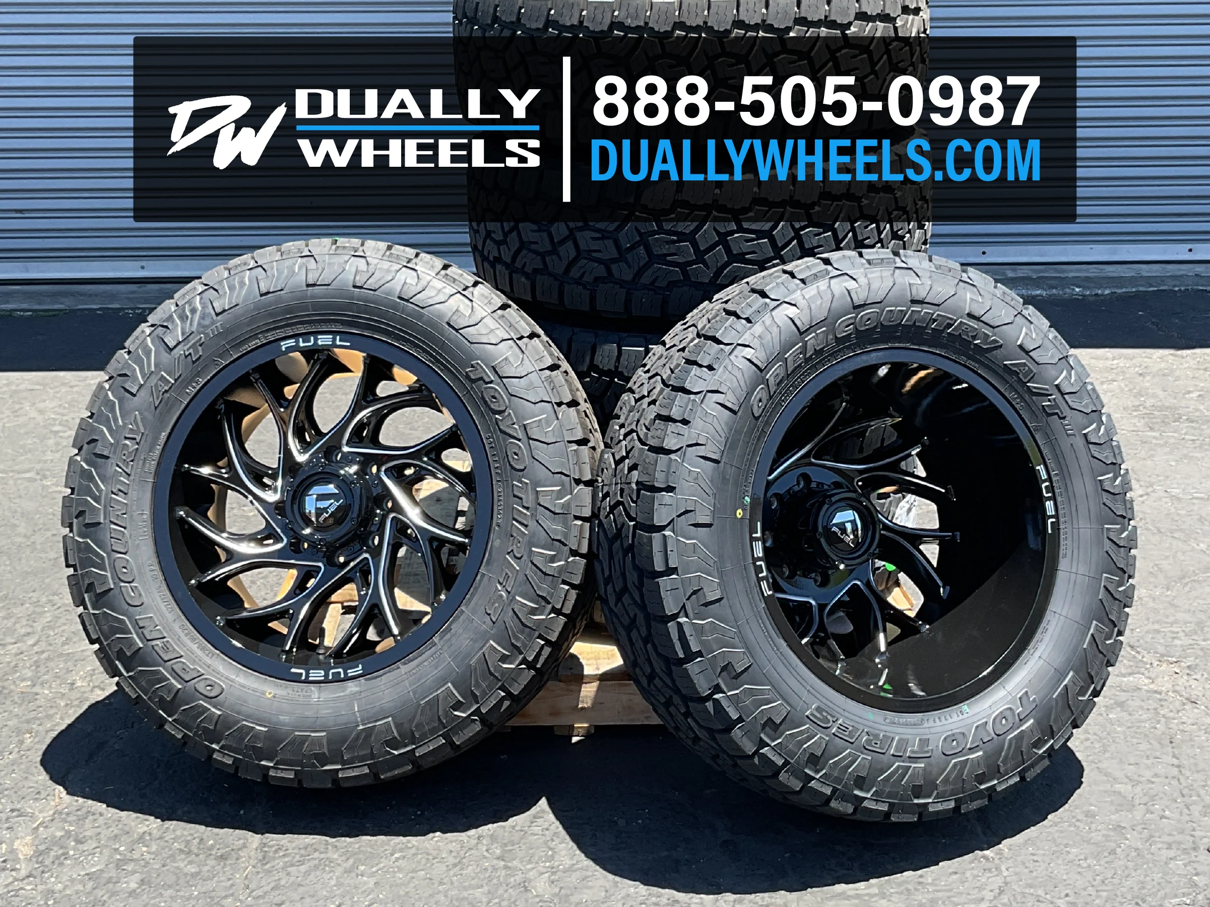 20x9 Fuel D741 Runner Gloss Black Milled PRE-19 DODGE DUALLY SUPER SINGLE Wheels 8x6.5 Set of 6 (Fits UP to 12.50 tire) - Image 2