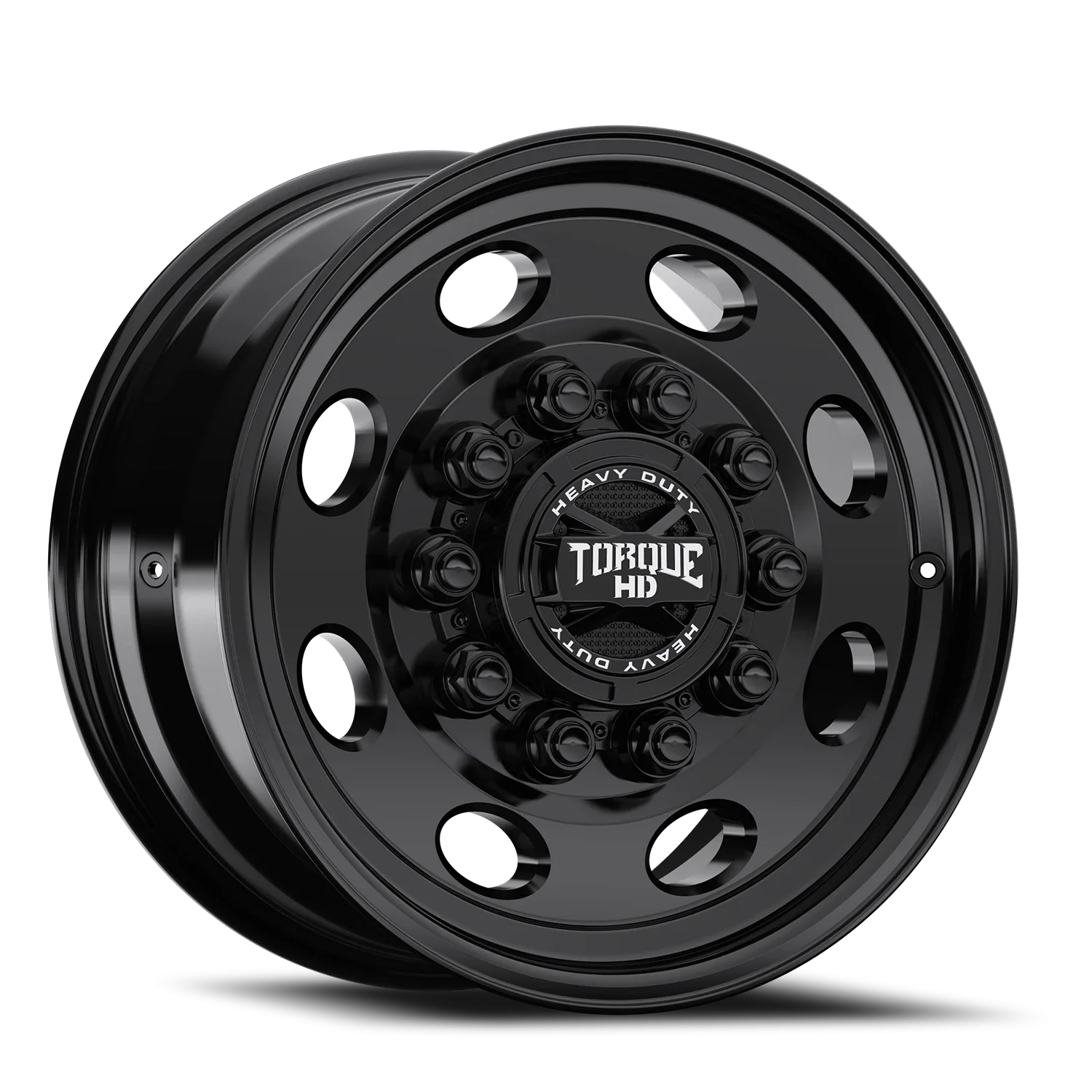 20x10 Torque HD TW646F Titan Satin Black FORD/DODGE FORGED DUALLY SUPER SINGLE Wheels 10x225 Set of 4 (Fits up to 13.50 tire)