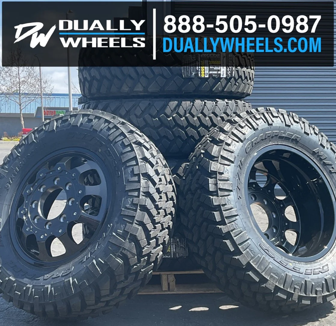 20x8.25 DDC The Shield Gloss Black FORD F-450/F-550 DODGE 4500/5500 DUALLY Wheels 10x225 Set of 6 (Lug Nuts Included) Fits up to 12.50 tire - Image 2