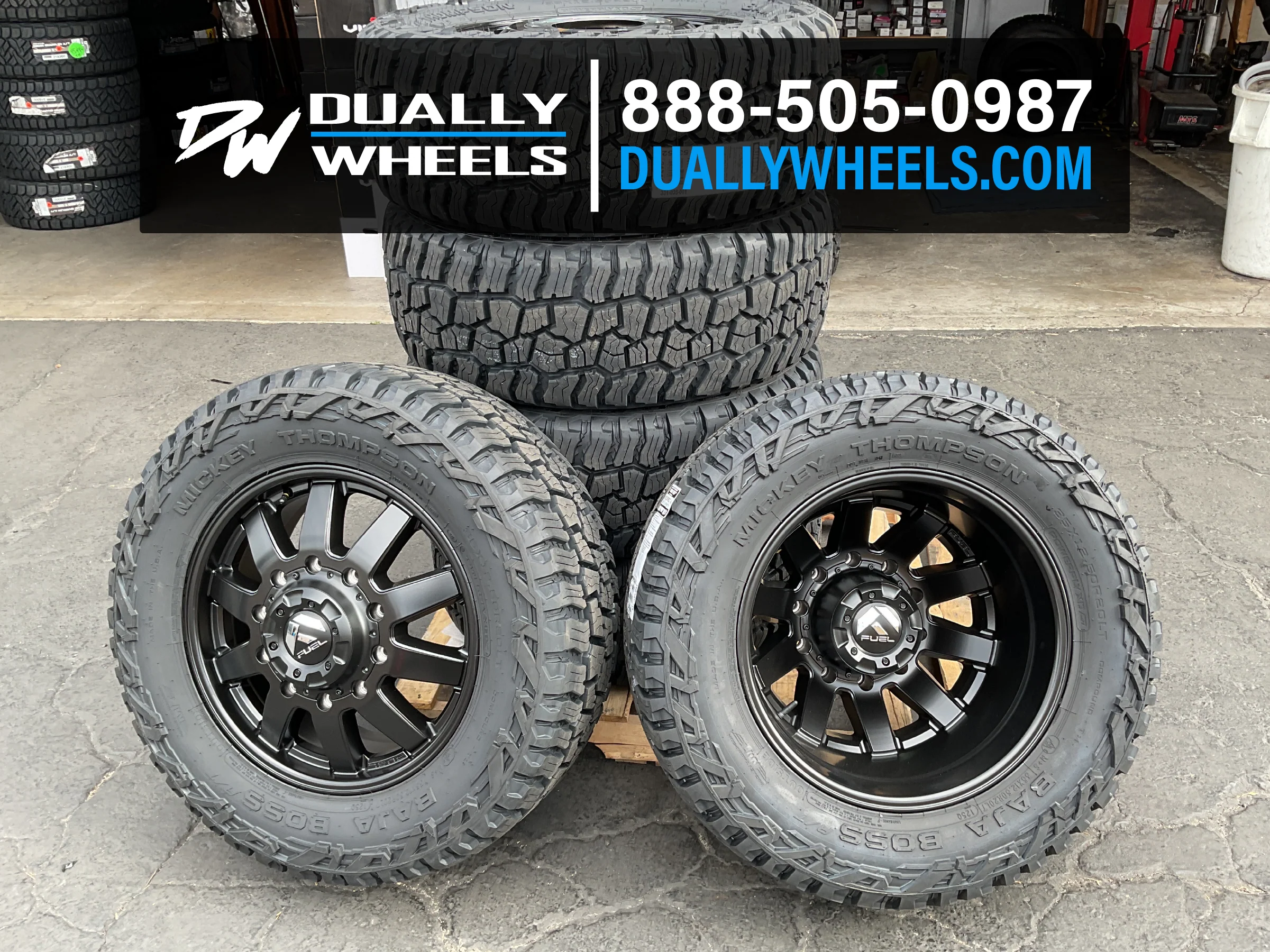 20x8.25 D436 Fuel Maverick Matte Black PRE-11 GM Dually Wheels 8x6.5 Set of 6 (Fits Stock UP to 285 tire) - Image 2