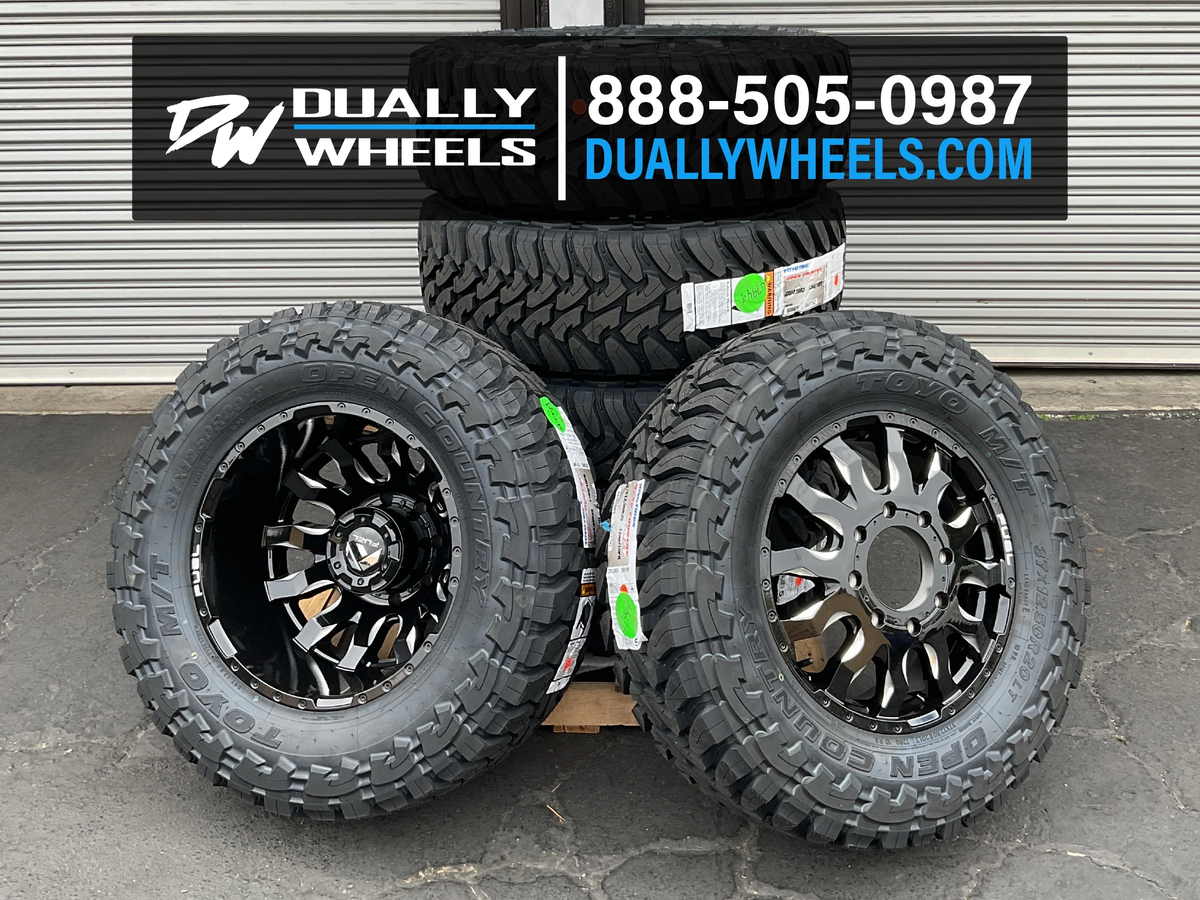 20x8.25 D673 Fuel Blitz Black Milled PRE-19 DODGE DUALLY Wheels 8x6.5 Set of 6 (Fits UP to 13.50 tire) - Image 2