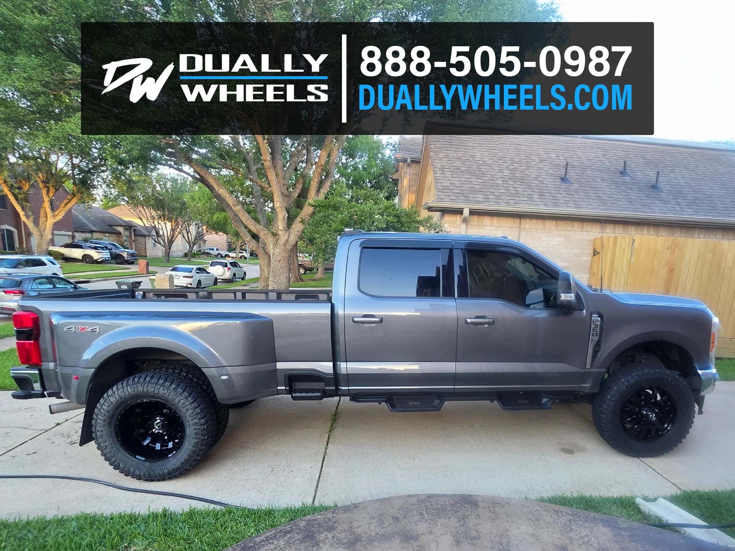 20x8.25 D675 Fuel Blitz Gloss Black 99-04 FORD DUALLY Wheels 8x170 Set of 6 (Fits UP to 13.50 tire) - Image 3