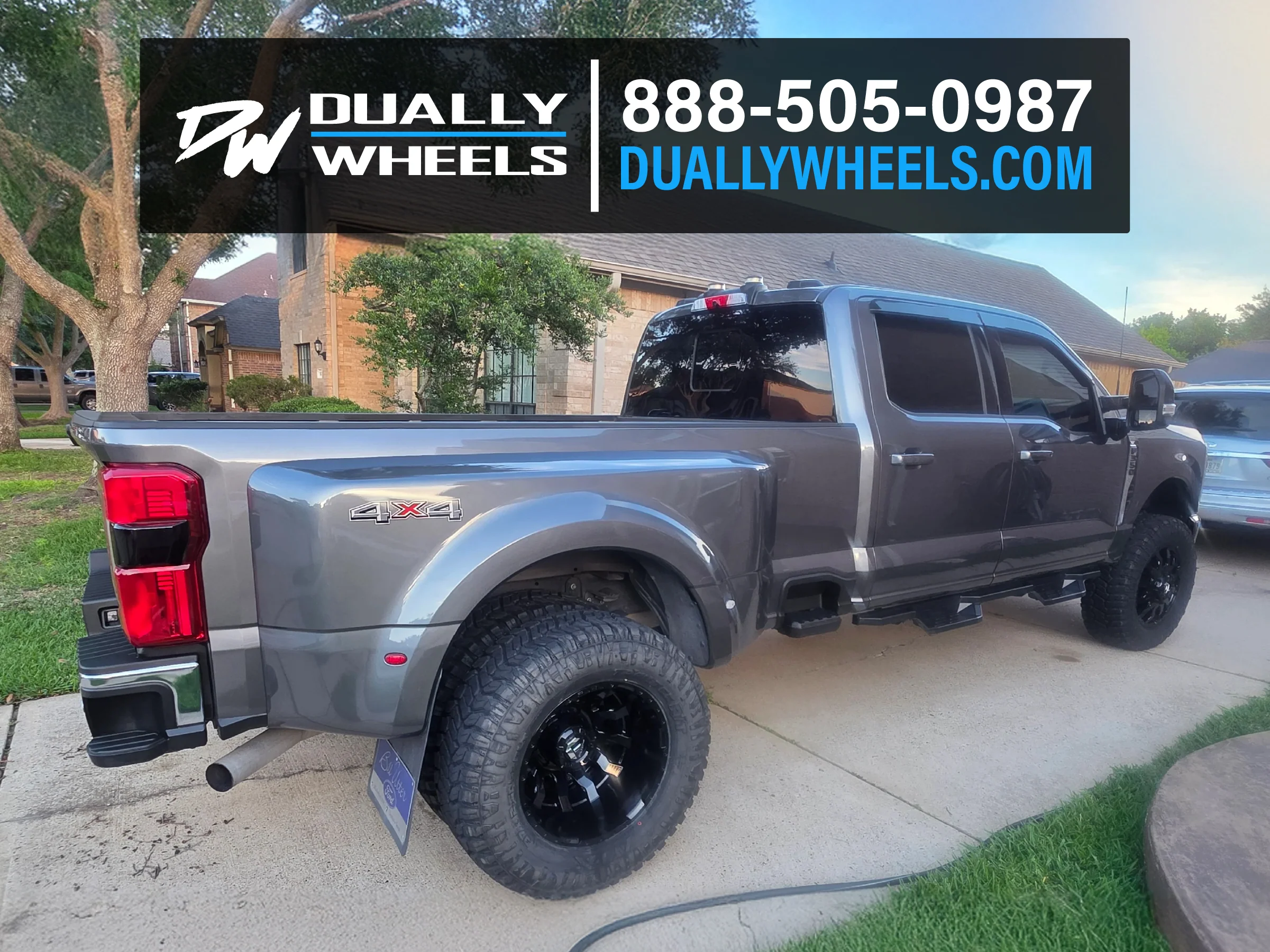 20x8.25 D675 Fuel Blitz Gloss Black 99-04 FORD DUALLY Wheels 8x170 Set of 6 (Fits UP to 13.50 tire) - Image 4
