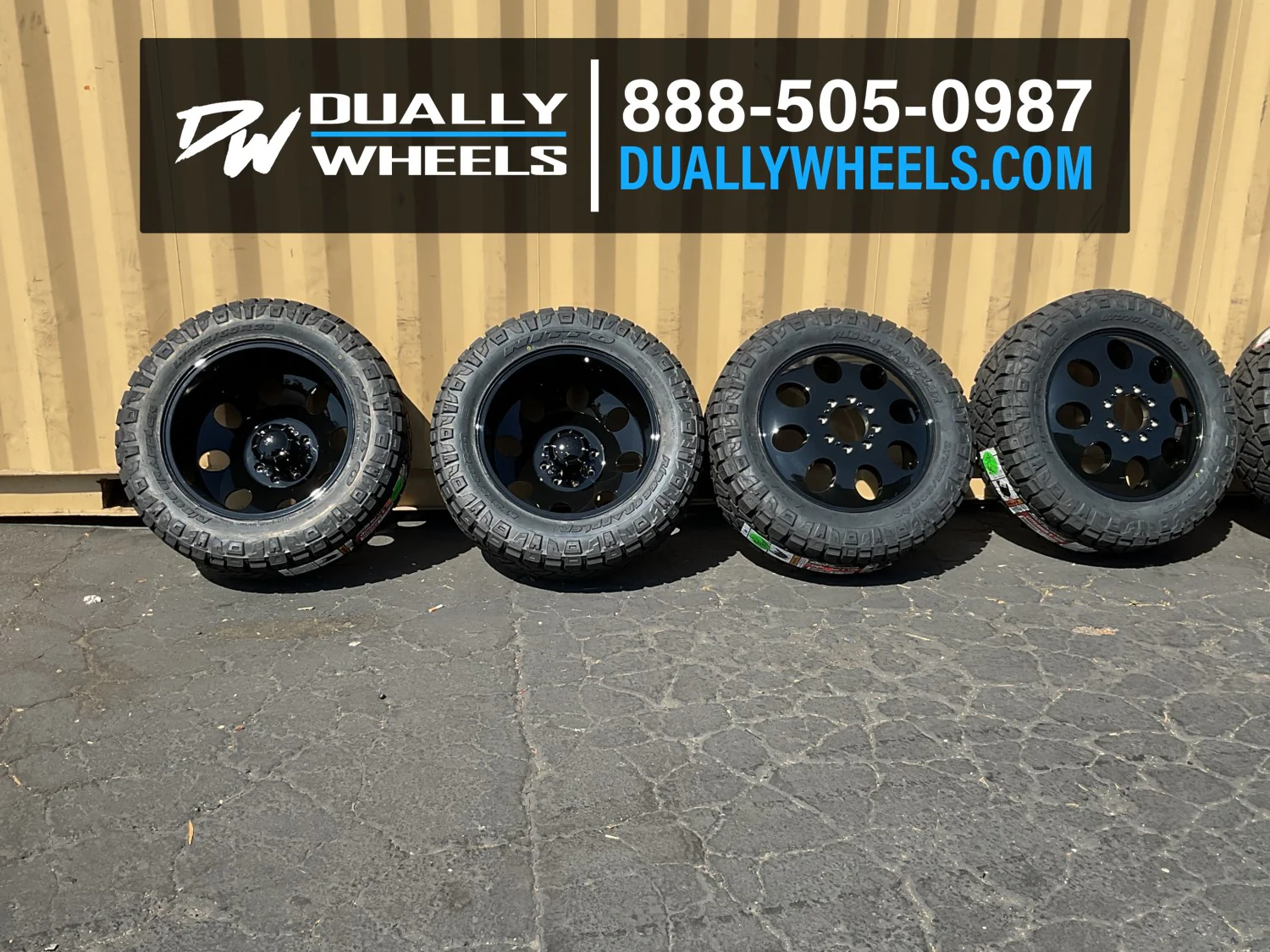 20x8.25 Ion 167 Gloss Black PRE-11 GM PRE-19 DODGE DUALLY Wheels 8x6.5 Set of 6 (Fits UP to 12.50 tire) - Image 2