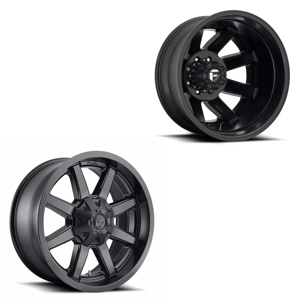 20x10 Fuel D436 Maverick Satin Black PRE-11 GM DUALLY SUPER SINGLE Wheels 8x6.5 Set of 6 (Fits UP to 12.50 tire)