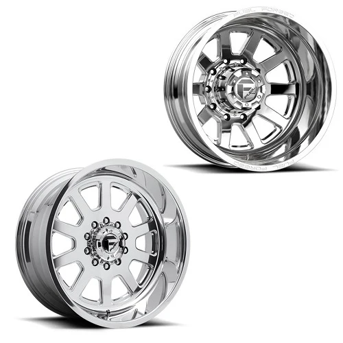 22x12 Fuel Forged FF09D FORD F-450/F-550 DODGE 4500/5500 DUALLY SUPER SINGLE Wheels 10 Lug Set of 6 (Fits UP to 12.50 tire)