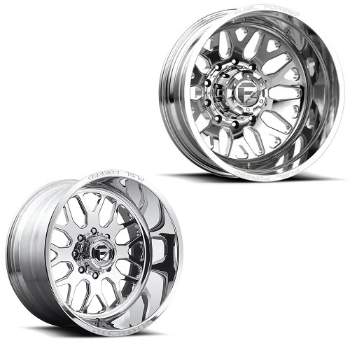 24x12 Fuel Forged FF19D FORD F-450/F-550 DODGE 4500/5500 DUALLY SUPER SINGLE Wheels 10 Lug Set of 6 (Fits UP to 12.50 tire)