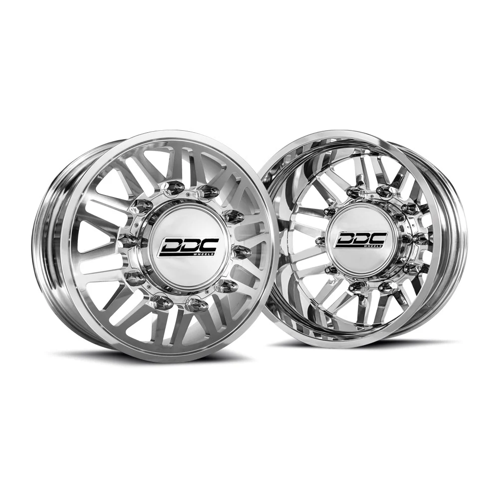 20x8.25 DDC Aftermath Polished PRE-11 GM PRE-19 DODGE Wheels 8x6.5 Set of 6 (Lug Nuts Included) Fits up to 12.50 tire
