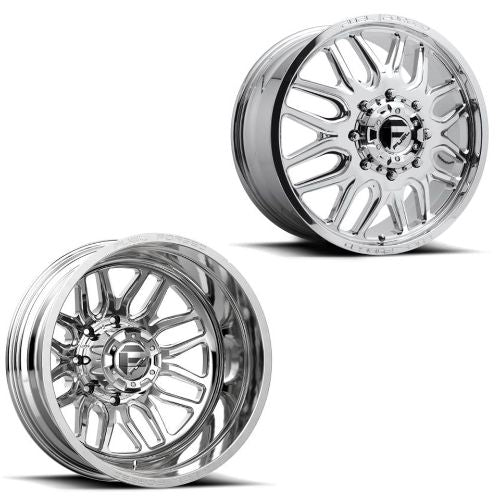 20x8.25 FF66D Fuel Forged Polished 05-UP FORD 19-UP DODGE DUALLY Wheels 8x200 Set of 6 (Fits UP to 12.50 tire)