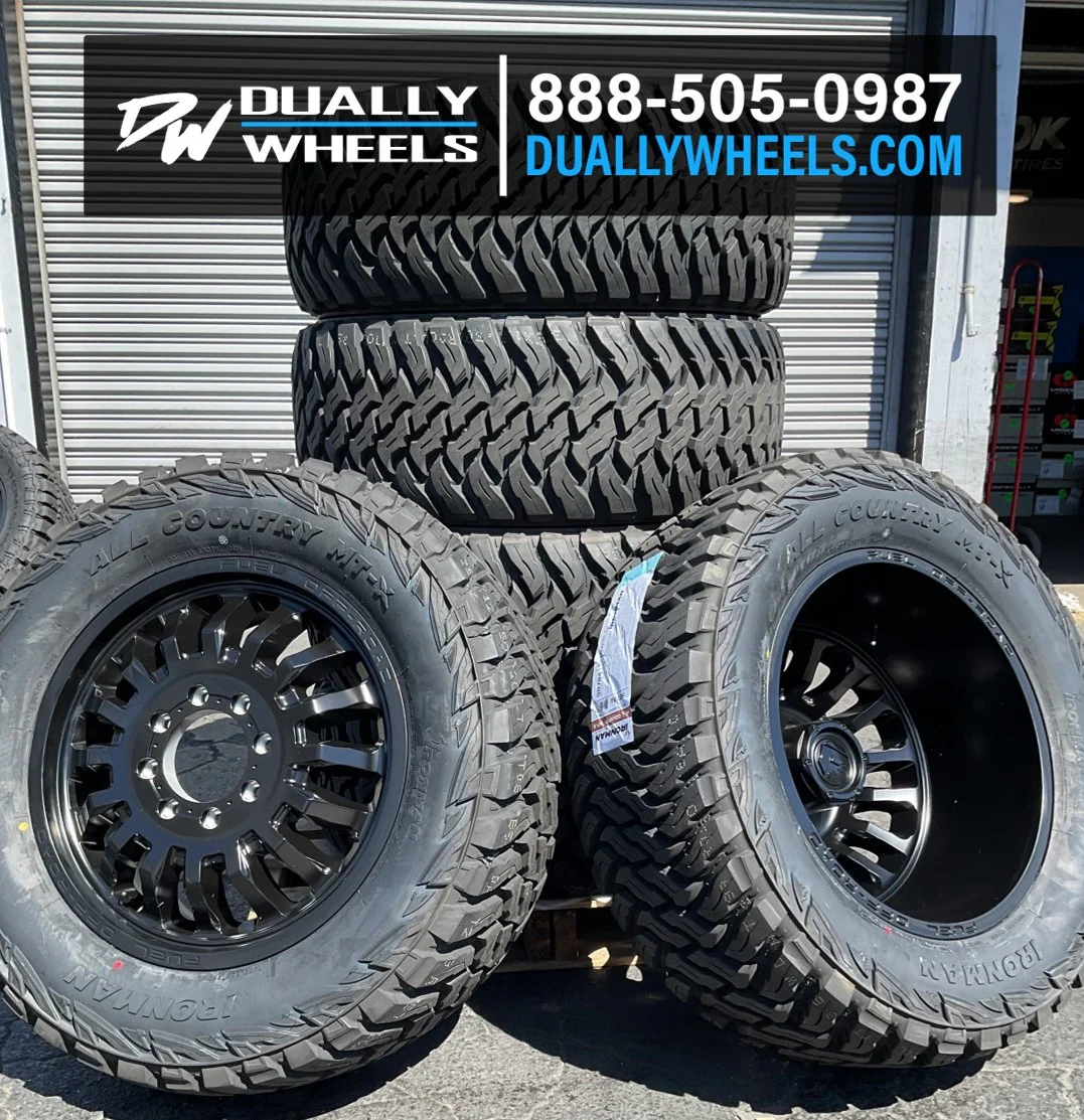 22x8.25 Fuel Off-Road D867 Arc Blackout PRE-11 GM DUALLY Wheels 8x6.5 Set of 6 (Fits UP to 12.50 tire) - Image 2