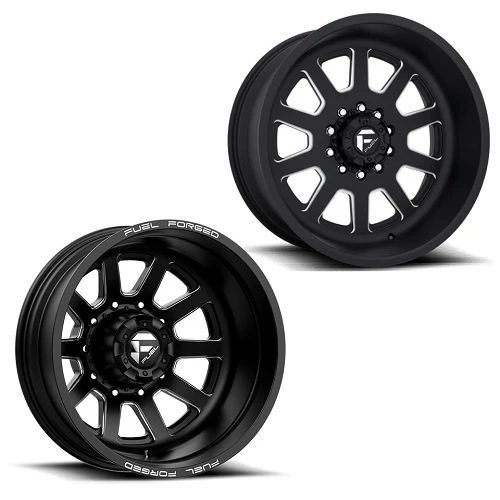 22x12 Fuel Forged FF09D FORD F-450/F-550 DODGE 4500/5500 DUALLY SUPER SINGLE Wheels 10 Lug Set of 6 (Fits UP to 12.50 tire)
