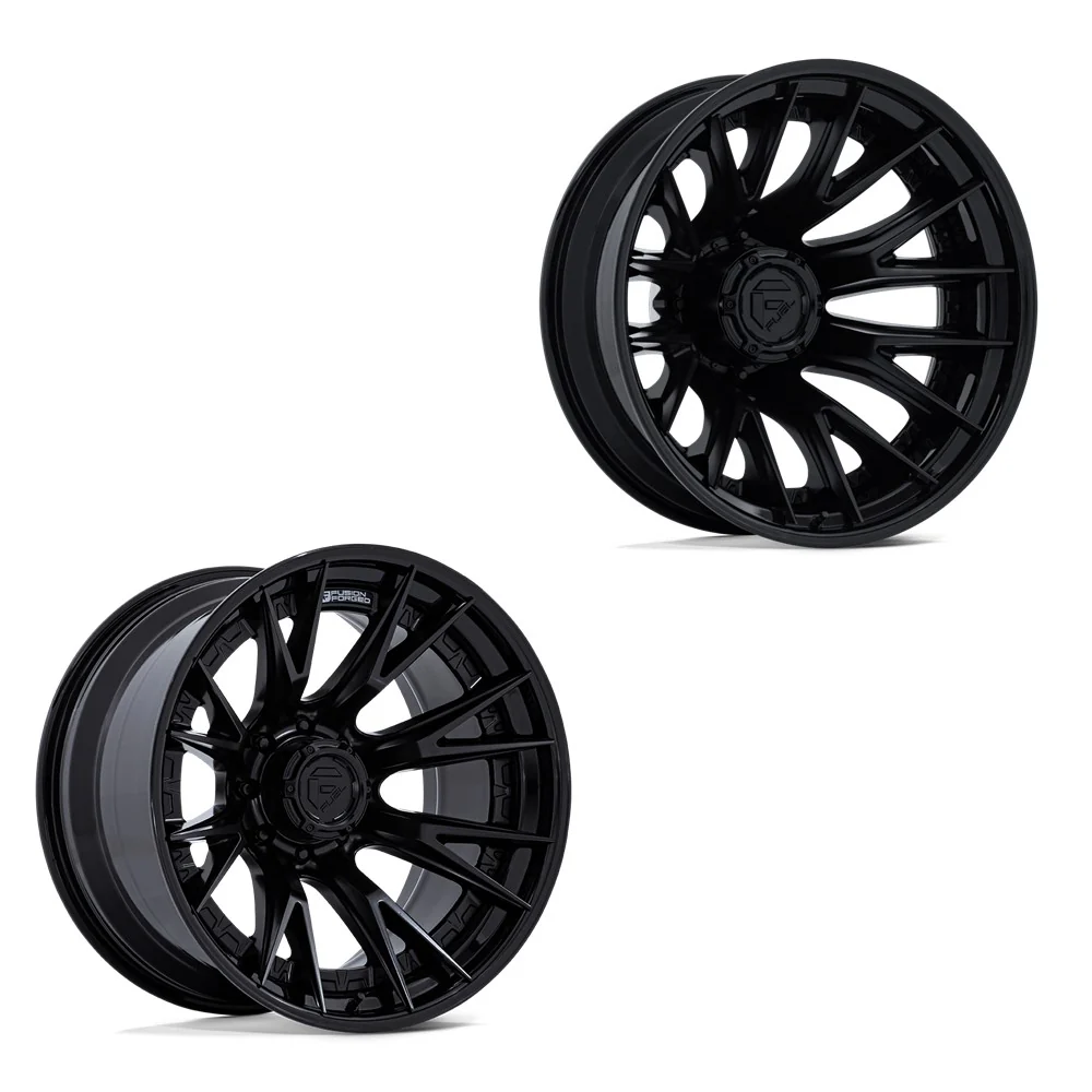 20x10 Fuel Off-Road D406 Catalyst Matte Black W/ Gloss Black Lip 05-UP FORD DUALLY SUPER SINGLE Wheels 8 Lug Set of 6 (Fits up to 12.50 tire)