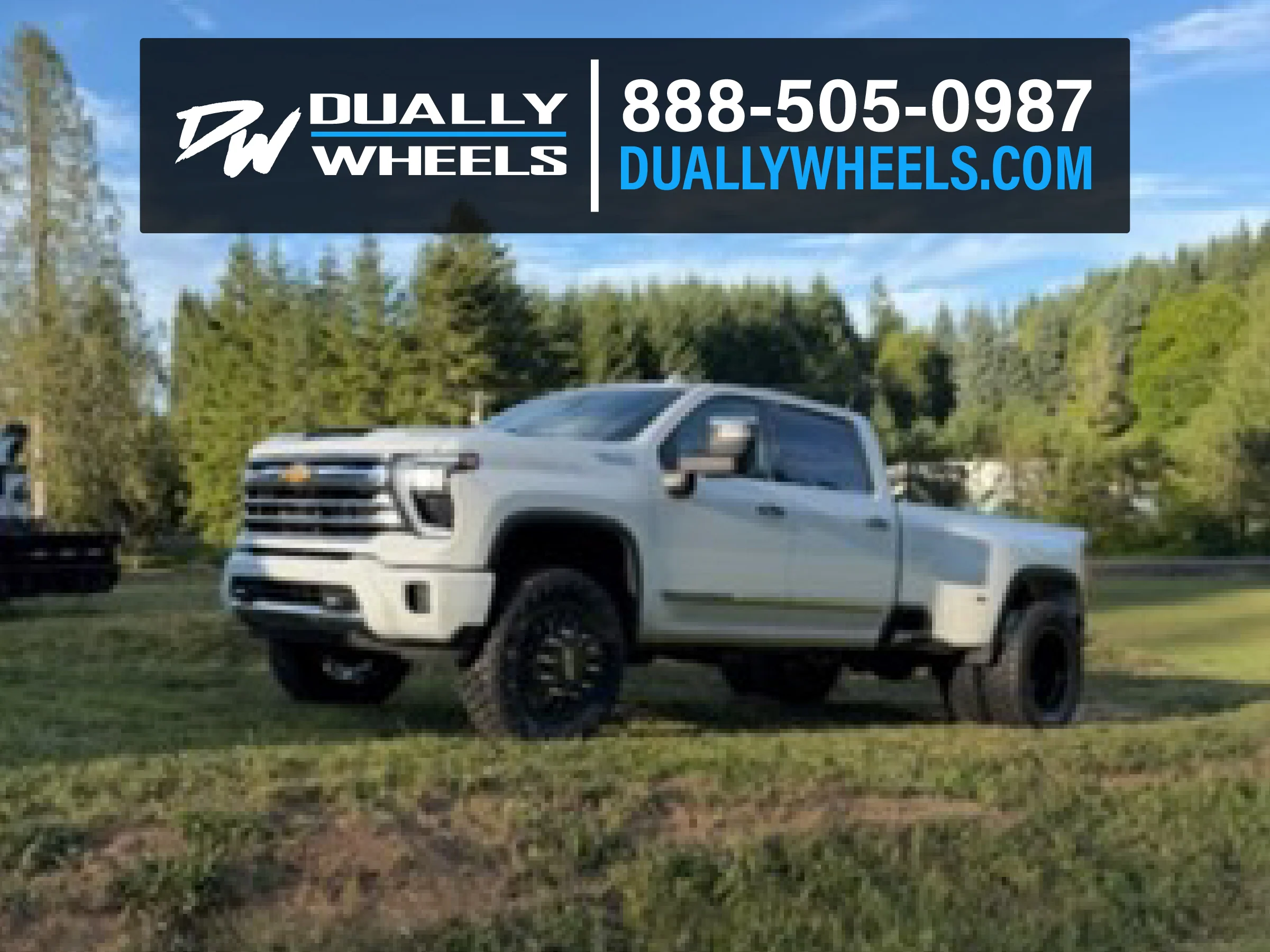 24x8.25 DDC The Mesh Black Milled FORD F-450/F-550 DODGE 4500/5500 FORGED DUALLY Wheels 10x225 Set of 6 (Lug Nuts/Billet Lug Covers Incl) Fits UP to 12.50 tire - Image 3