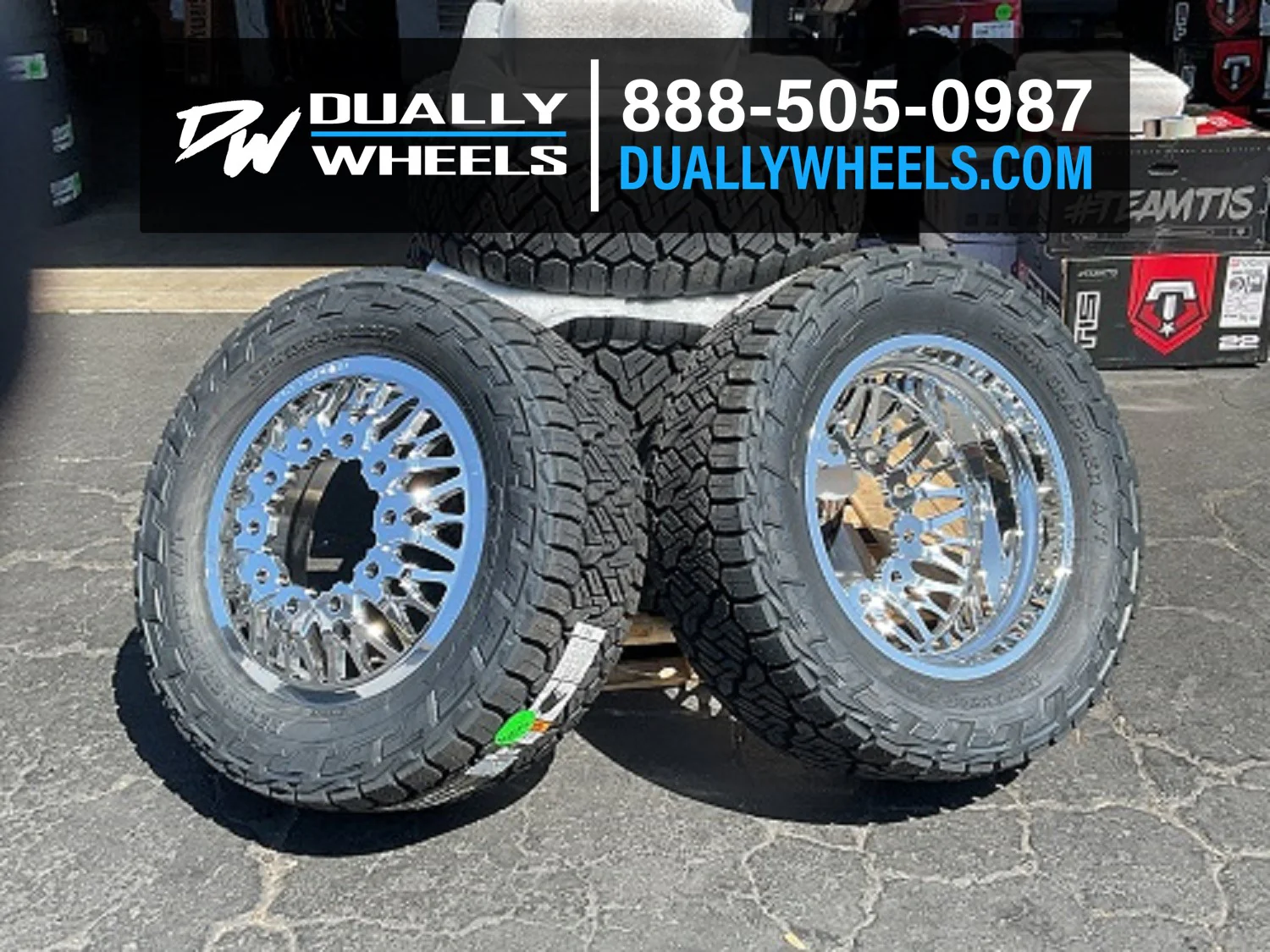 26x8.25 KG1 Forged KD014 Trident-D Polished 19-UP DODGE Wheels 8x200 Set of 6 (Lug Nuts/Adapters Included) Fits UP to 13.50 tire - Image 2