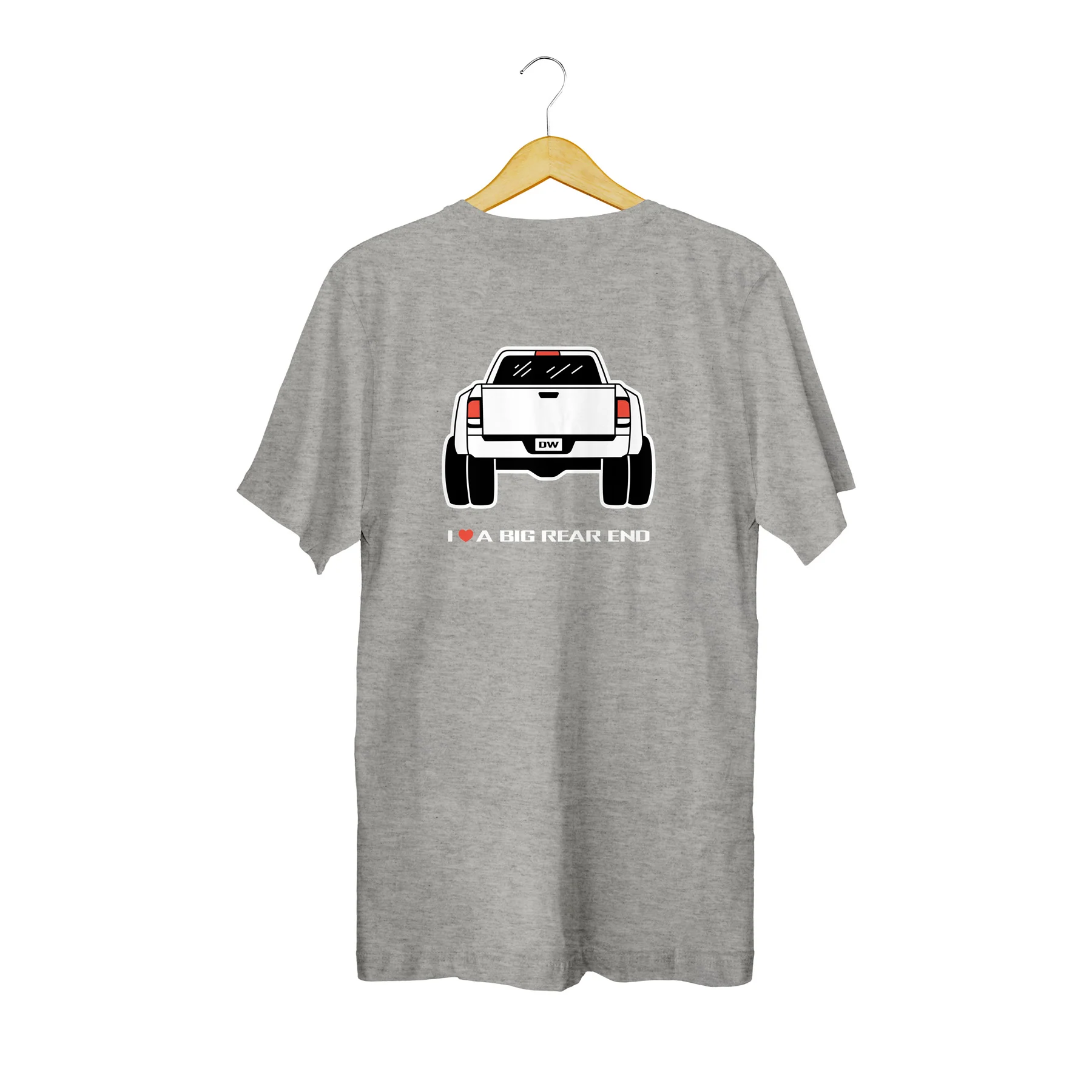 DuallyWheels.com Grey I Love A Big Rear End T-Shirt (L)