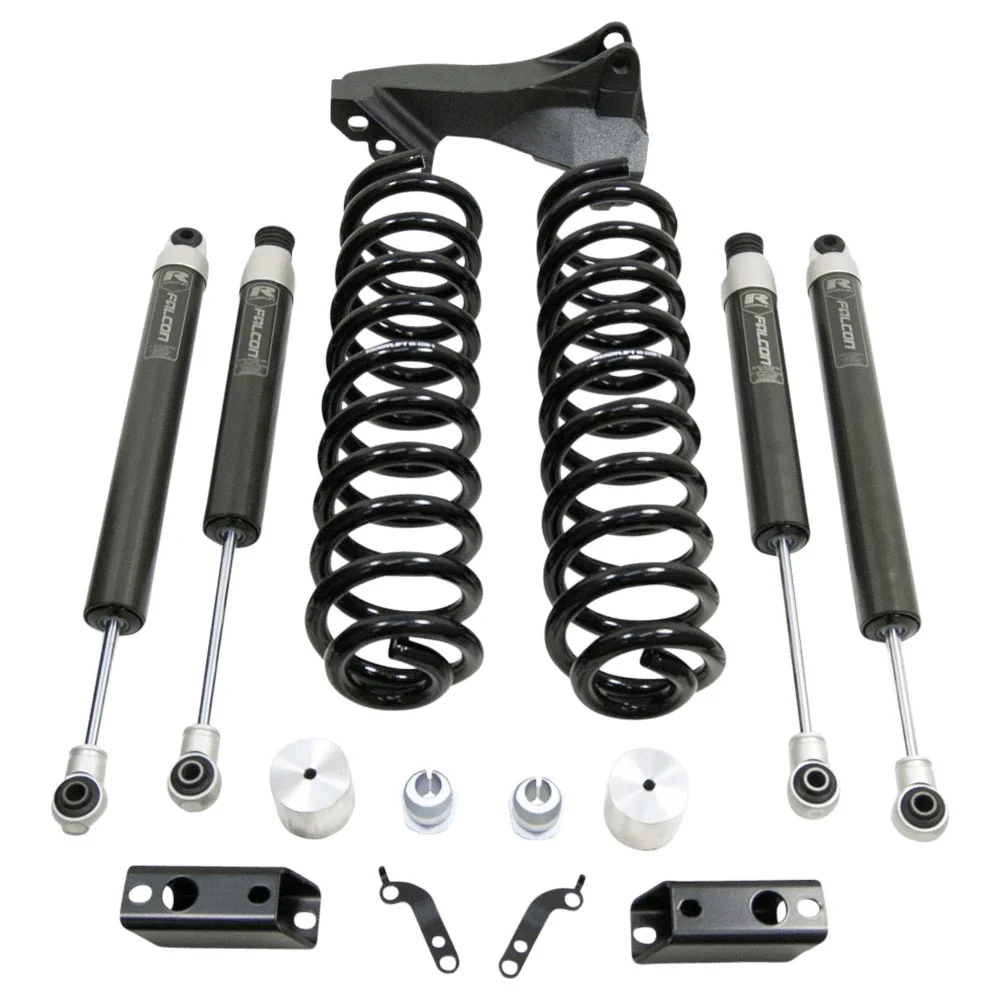 ReadyLIFT 2.5'' Coil Spring Front Lift Kit W/ Falcon 1.1 Monotube Front/Rear Shocks & Front Track Bar Bracket Fits Ford F350/F450 Diesel 2020-2024