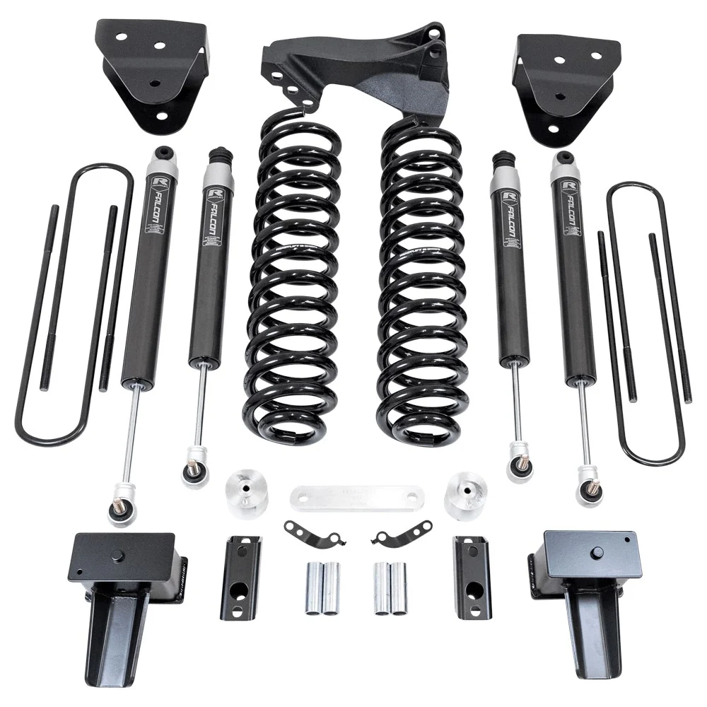 ReadyLIFT 4'' Coil Spring Lift Kit W/ Falcon 1.1 Monotube Front/Rear Shocks & Front Track Bar Bracket Fits Ford F350 Diesel 2017-2022  (W/ Camper Spring Package)