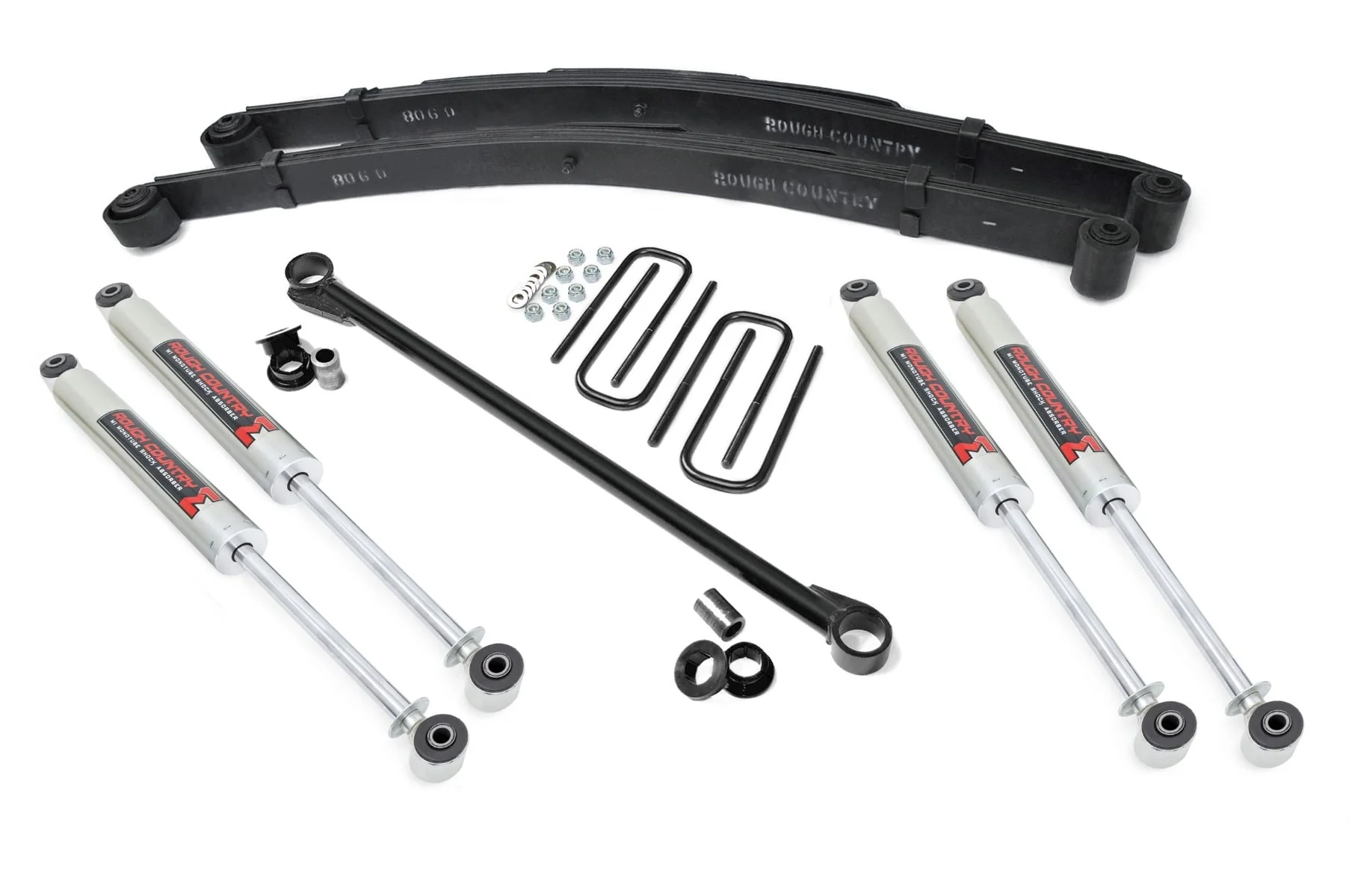 Rough Country 2.5 Inch Leveling Kit Leaf Spring M1 Fits Ford F-350 4WD 1999-2004