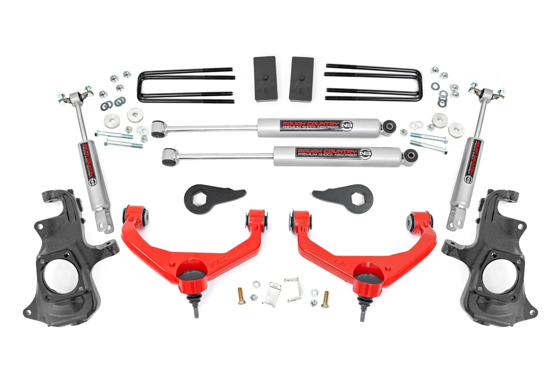 Rough Country 3.5 Inch Lift Kit Knuckle Fits Chevrolet/GMC 2/4WD 2011-2019