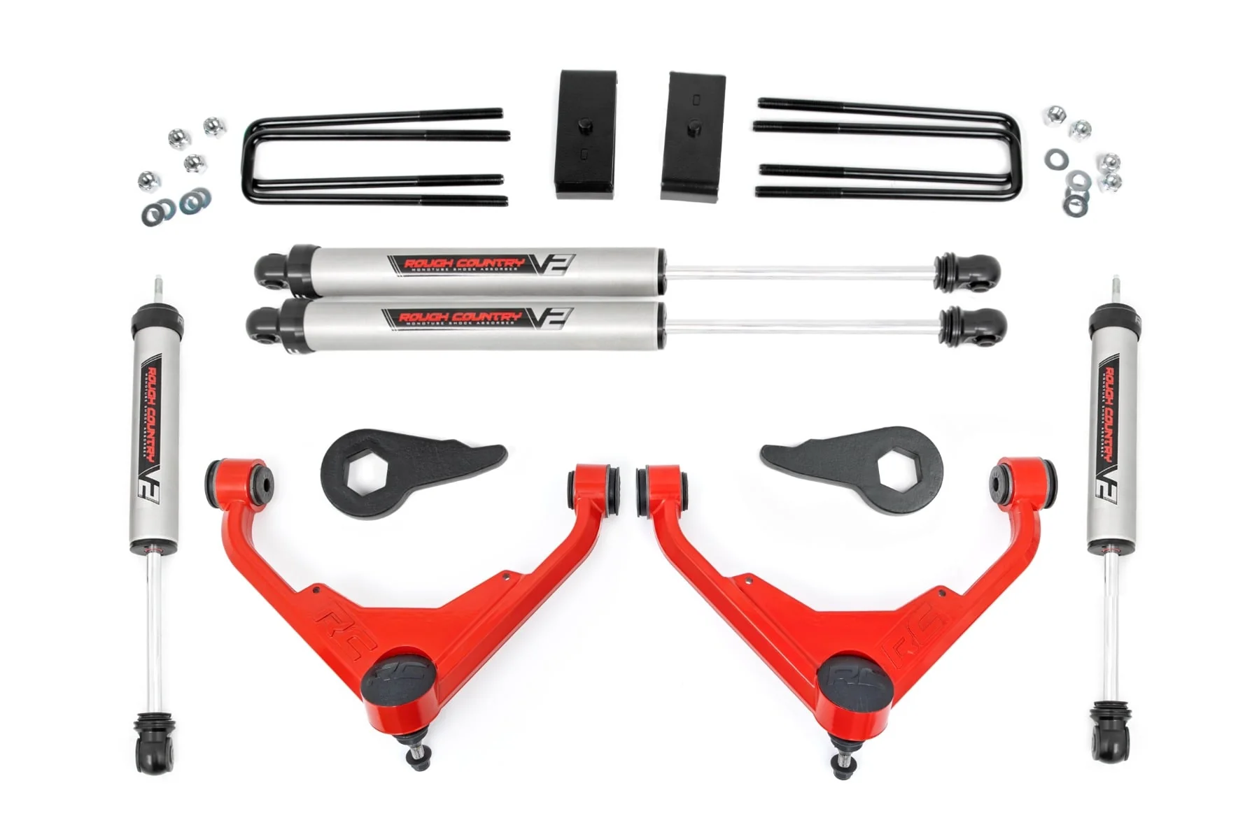 Rough Country 3 Inch Lift Kit FT Code V2 Fits Chevrolet/GMC 2/4WD 3500 2001-2010
