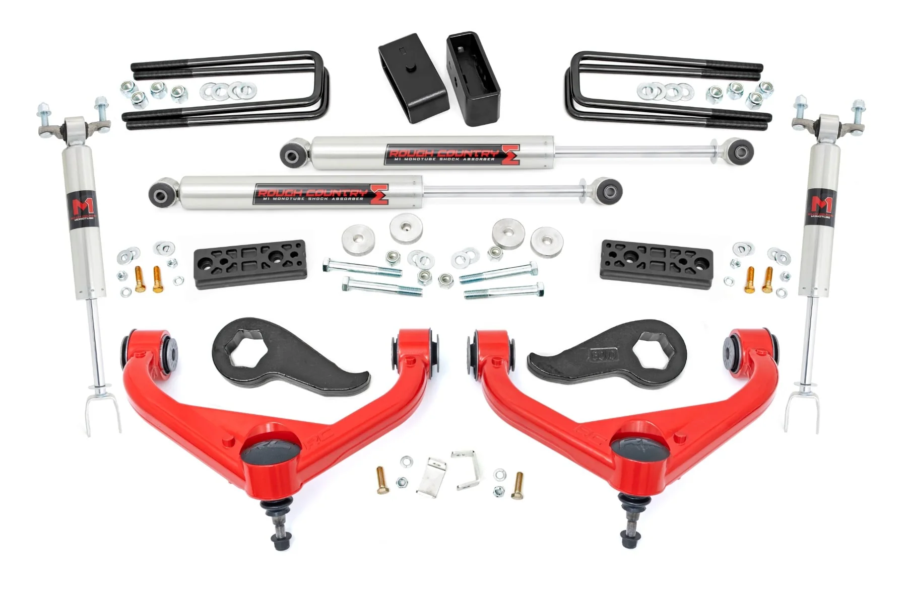 Rough Country 3 Inch Lift Kit UCAs M1 Fits Chevrolet/GMC 3500 2/4WD 2020-2024