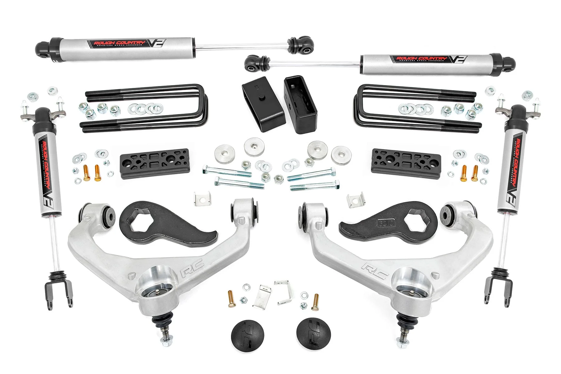 Rough Country 3 Inch Lift Kit UCAs V2 Fits Chevrolet/GMC 3500 2/4WD 2020-2024