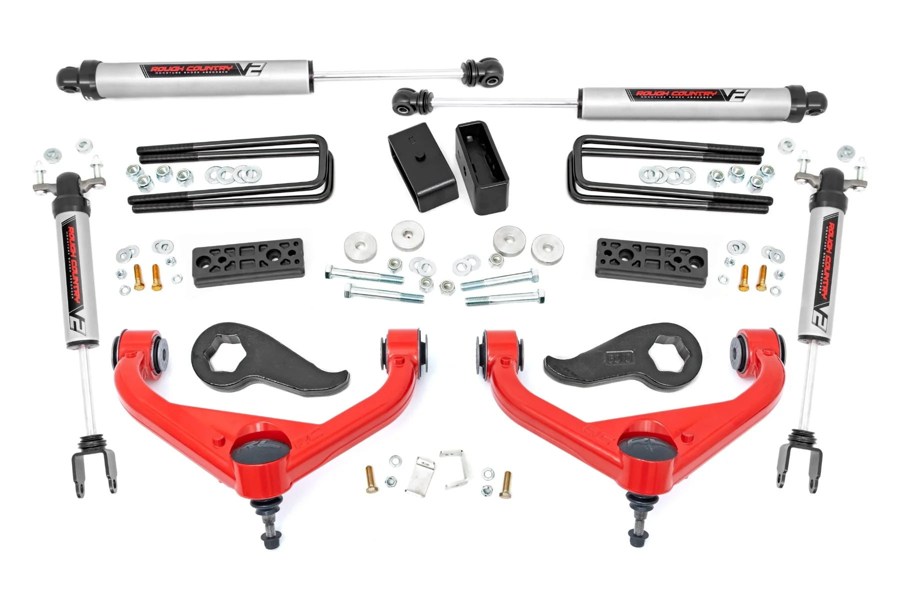 Rough Country 3 Inch Lift Kit UCAs V2 Fits Chevrolet/GMC 3500 2/4WD 2020-2024