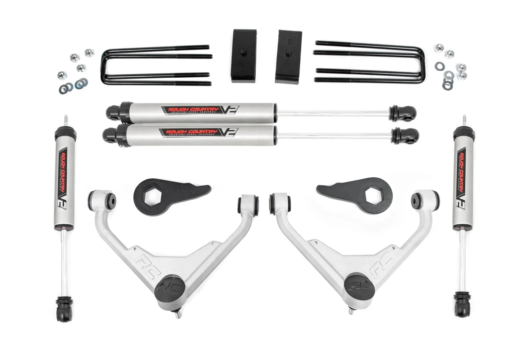 Rough Country 3 Inch Lift Kit V2 FK/FF Fits Chevrolet/GMC 2/4WD 2001-2010