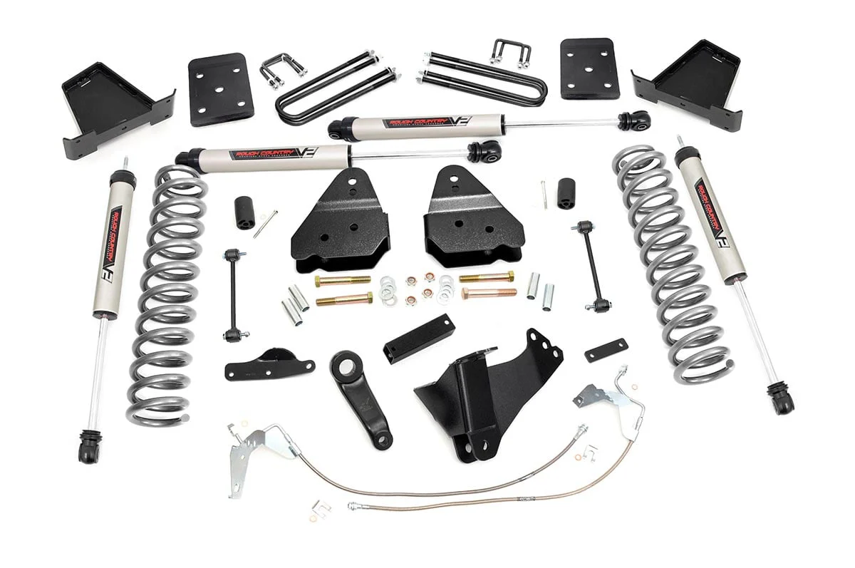 Rough Country 4.5 Inch Lift Kit W/O Overloads V2 Fits Ford F-350 4WD 2008-2010