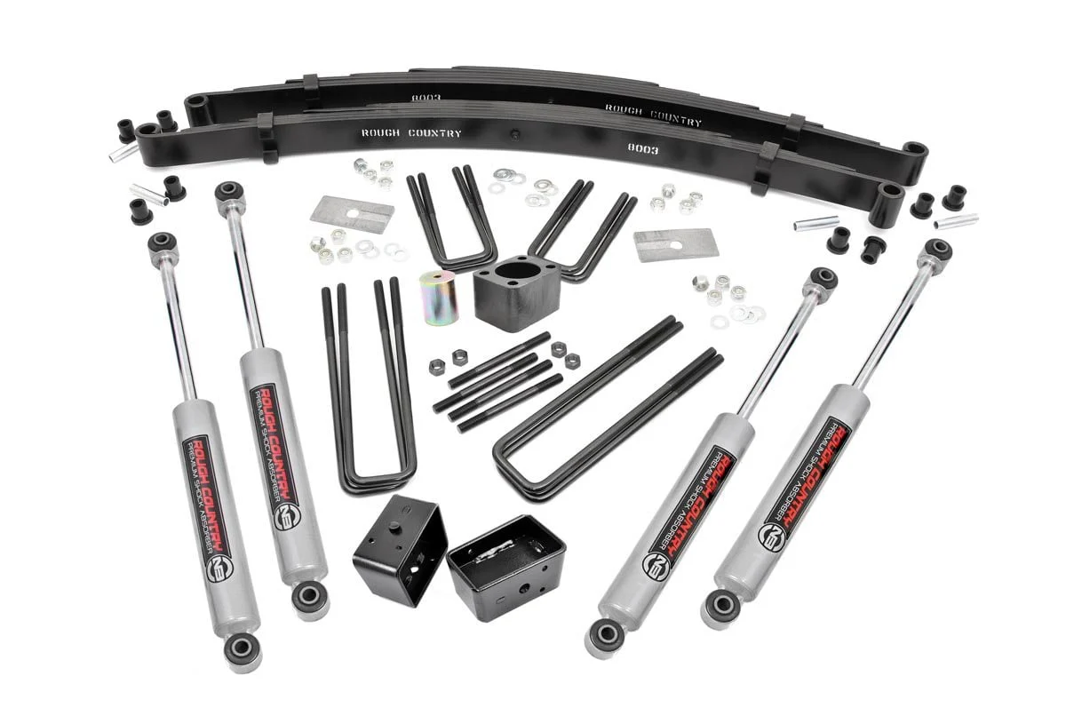 Rough Country 4 Inch Lift Kit Rear Blocks Fits Dodge Ram 3500 4WD 1981-1993