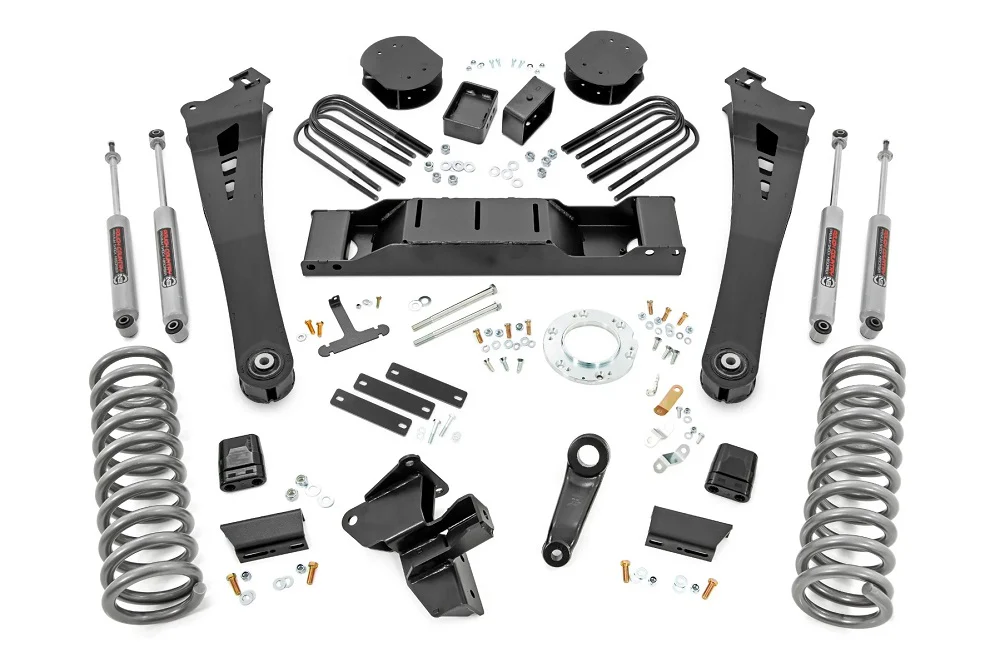 Rough Country 5 Inch Lift Kit DRW OE Rear Air Fits Dodge Ram 3500 4WD 2020-2023